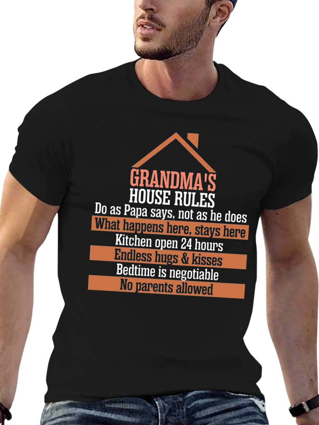 Grandmas House Rules Graphic T-Shirt