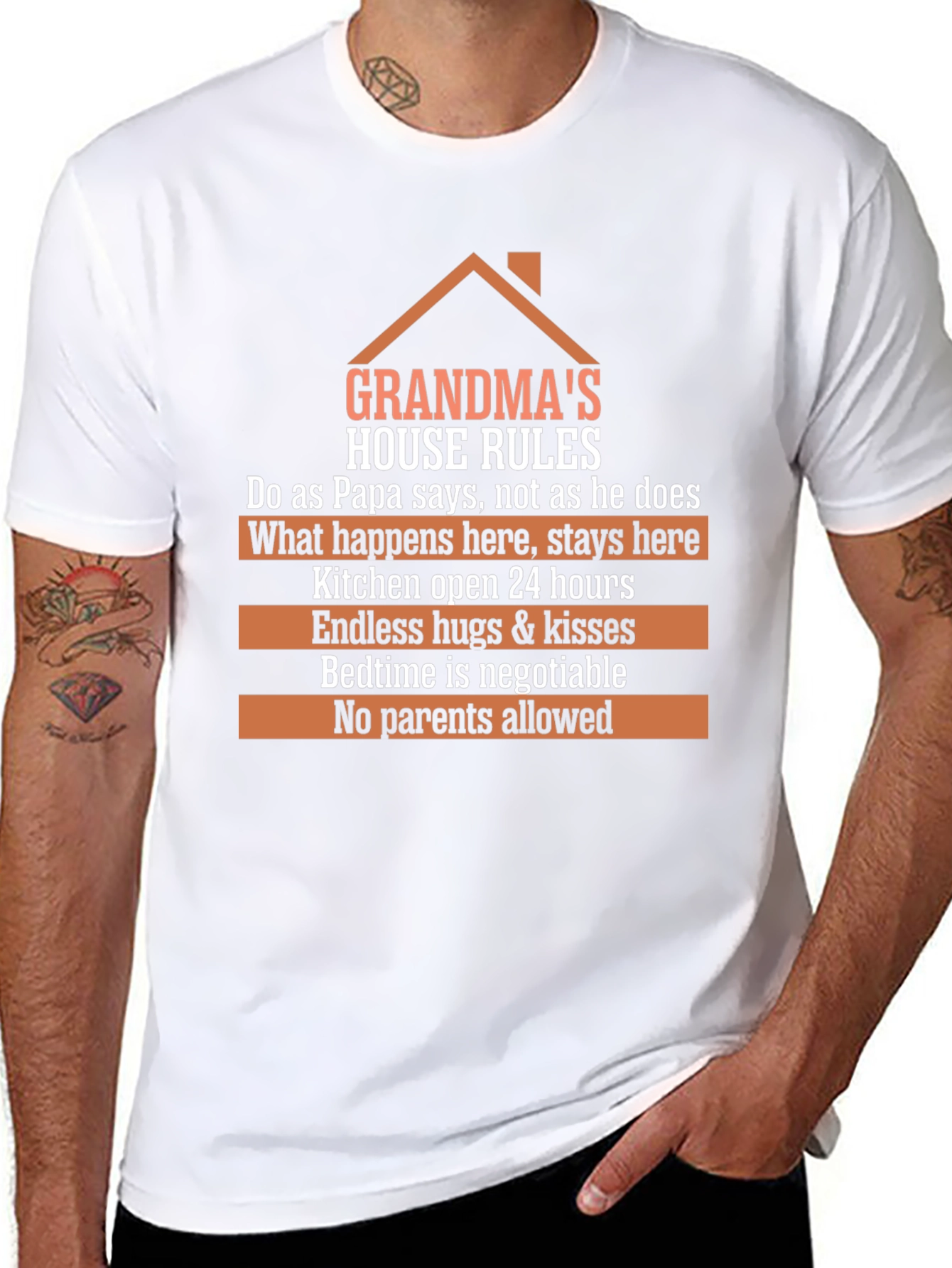 Grandmas House Rules Graphic T-Shirt