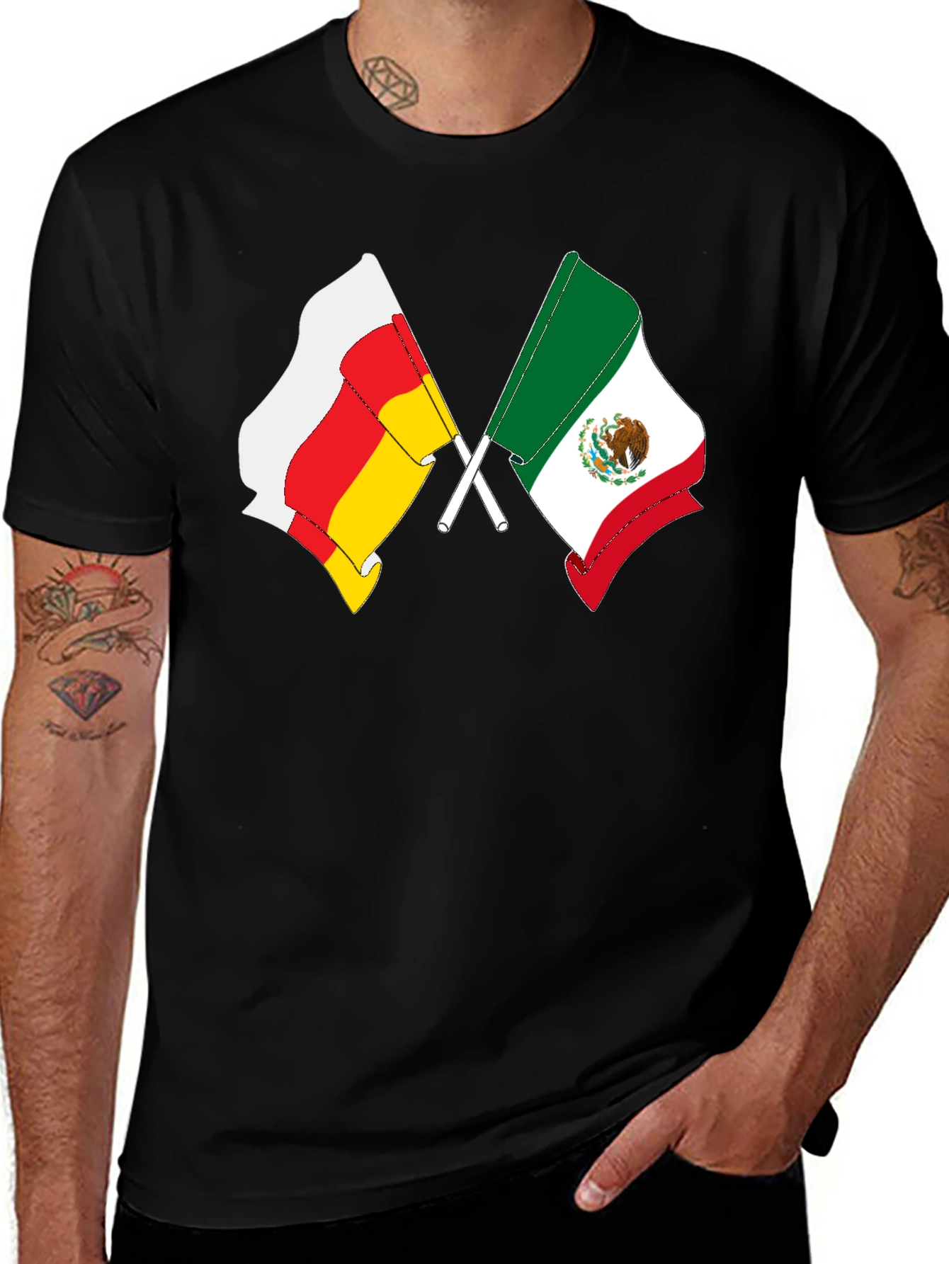 Crossed Flags Graphic Tee