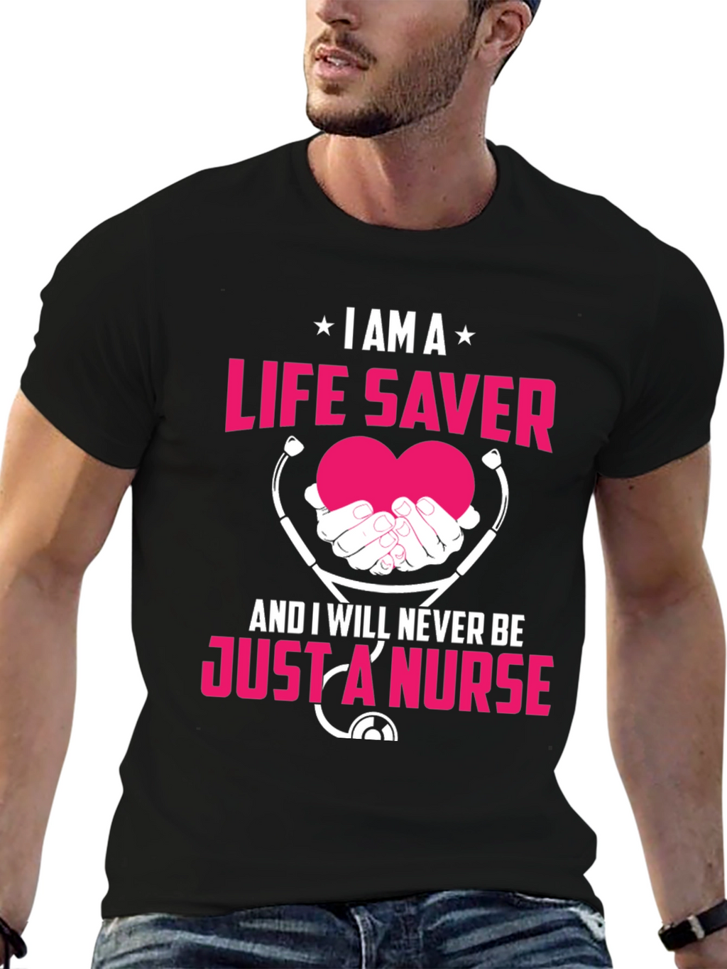 Life Saver Nurse T-Shirt - Black
