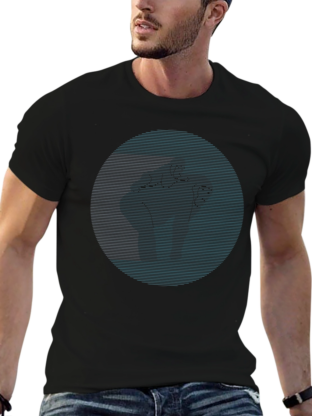 Abstract Fist Graphic Black T-Shirt