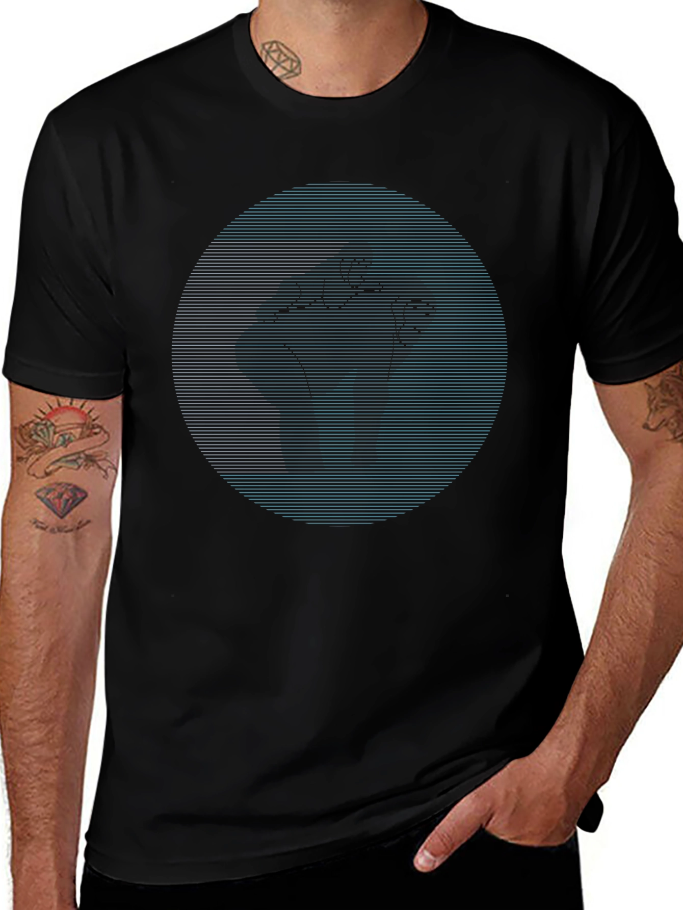 Abstract Fist Graphic Black T-Shirt