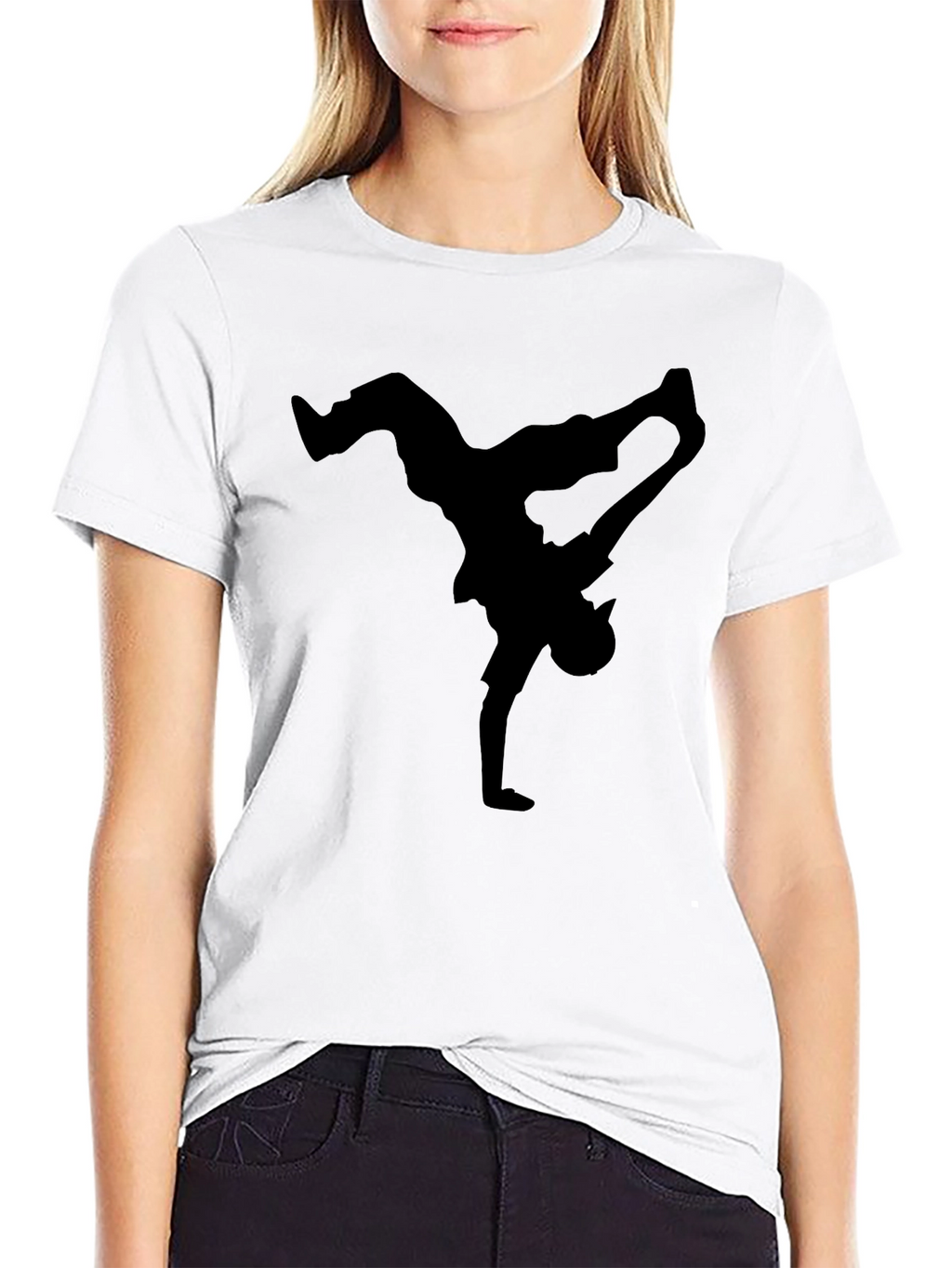 Black Dancer Silhouette Graphic Tee
