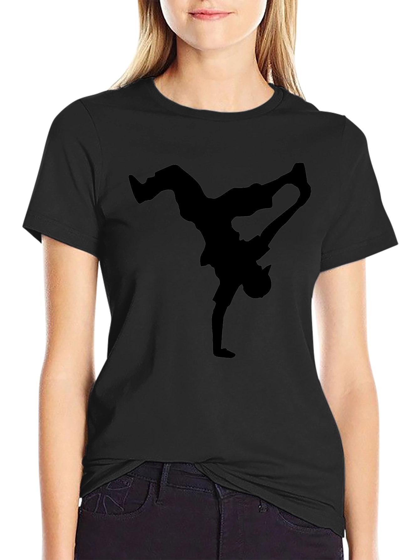 Black Dancer Silhouette Graphic Tee