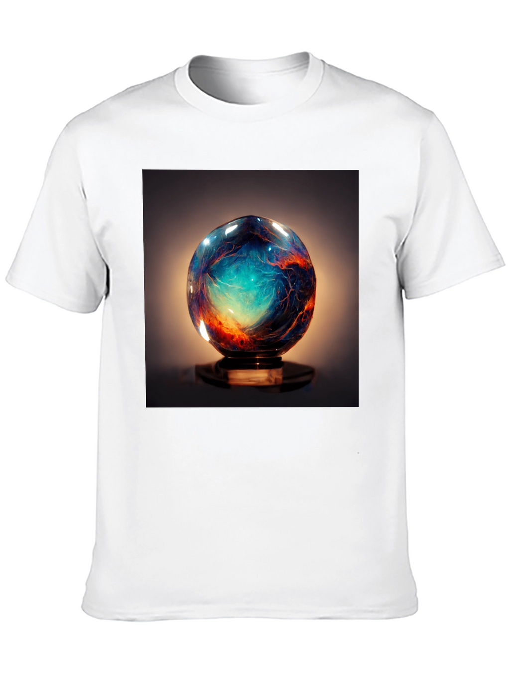 Galaxy Sphere Graphic Tee - Black Cotton T-Shirt