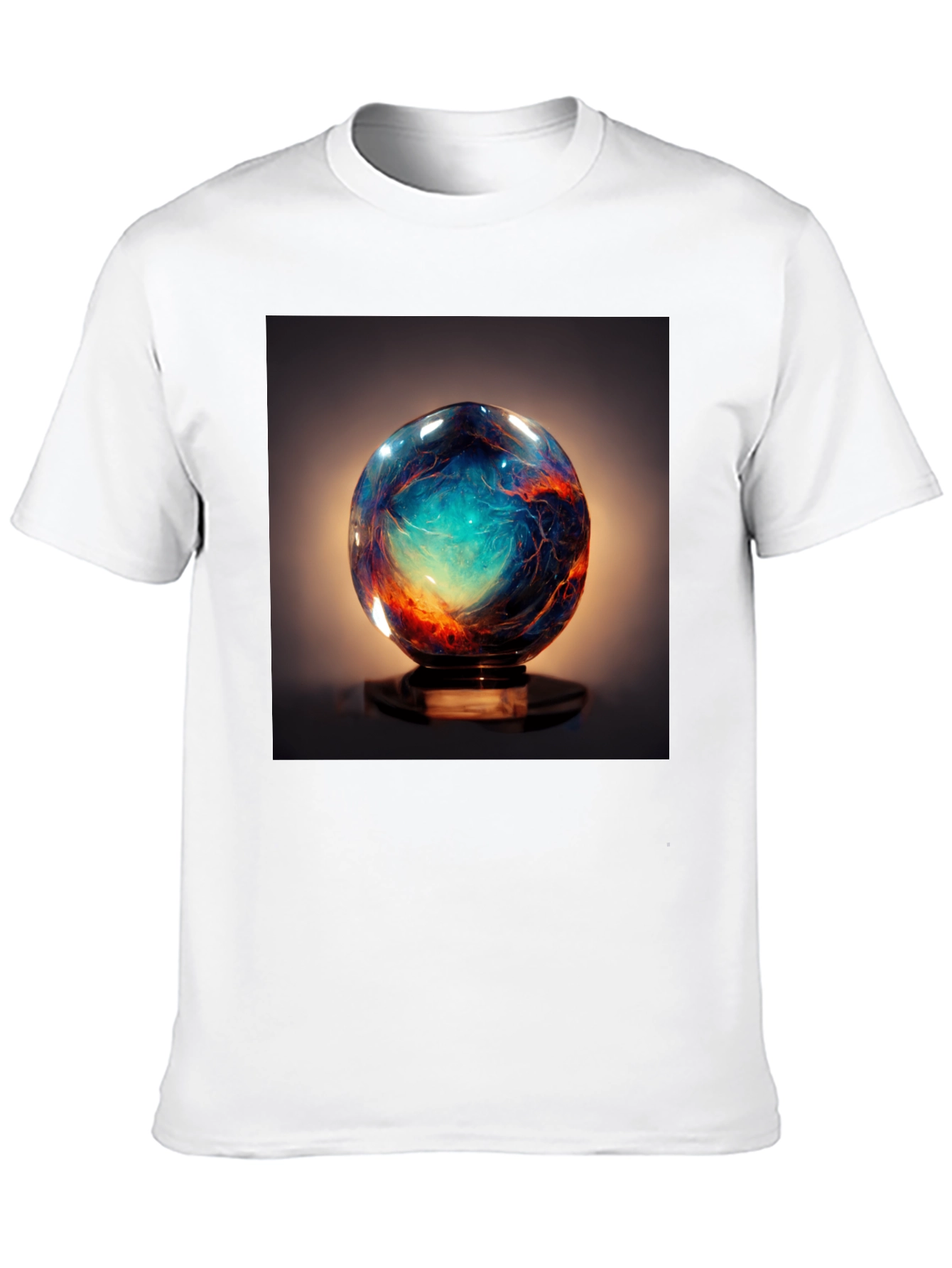 Galaxy Sphere Graphic Tee - Black Cotton T-Shirt