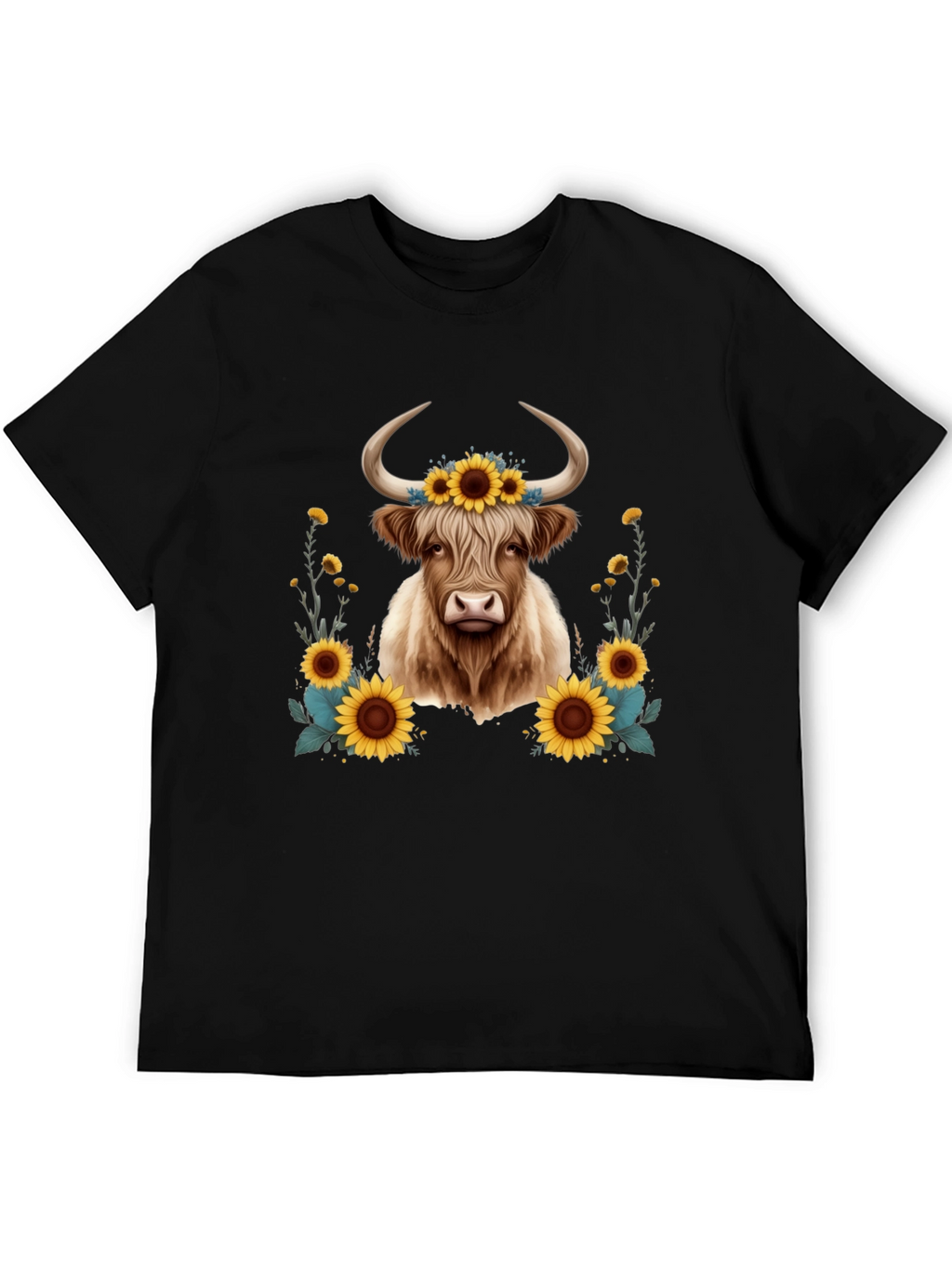 Highland Cow Sunflower T-Shirt