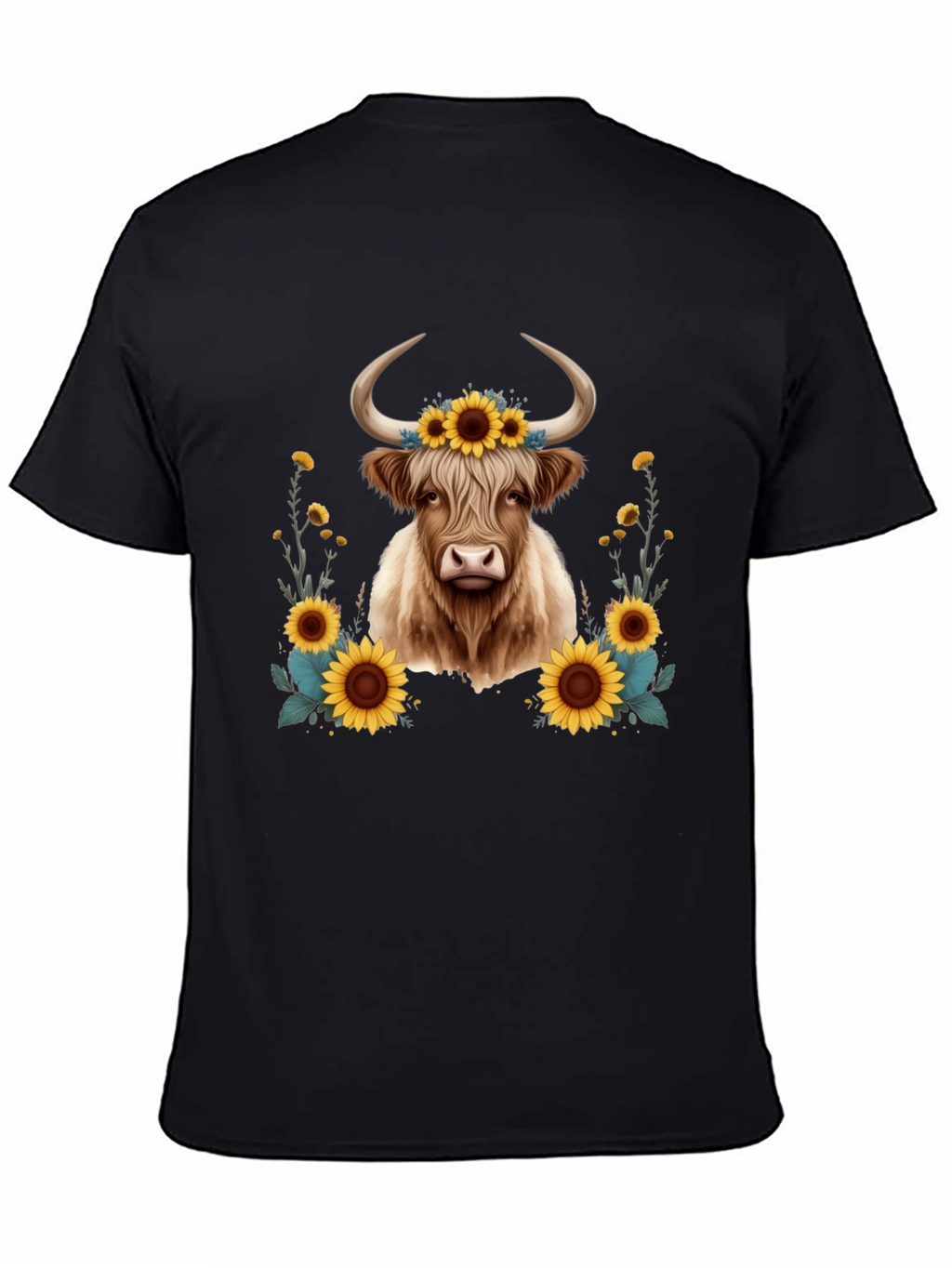 Highland Cow Sunflower T-Shirt