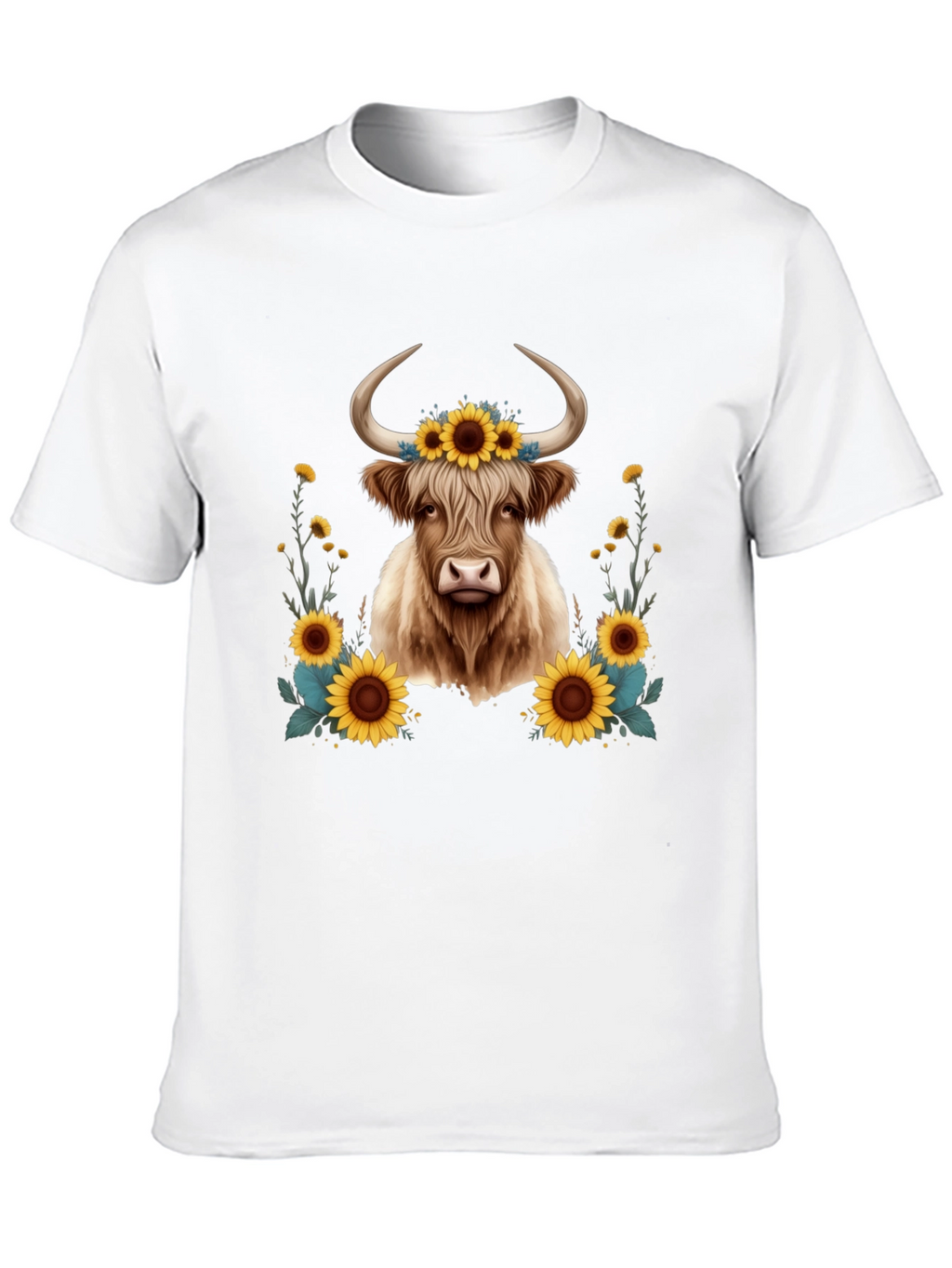 Highland Cow Sunflower T-Shirt