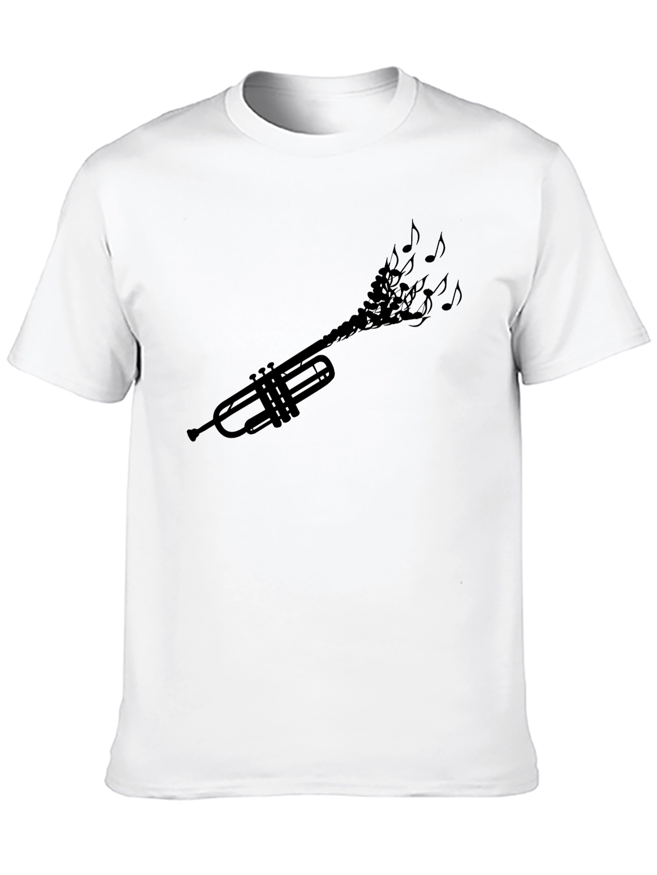 Trumpet Music Notes Graphic Tee