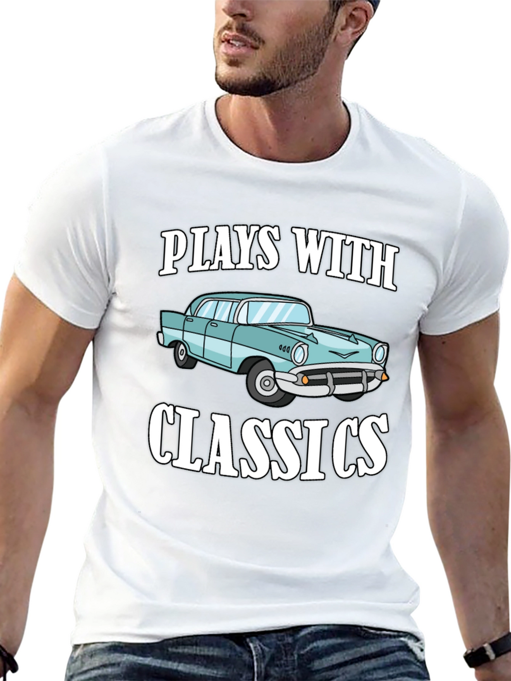 Plays with Classics Car Graphic T-Shirt