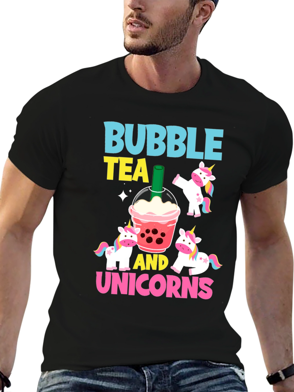 Bubble Tea & Unicorns Graphic Tee