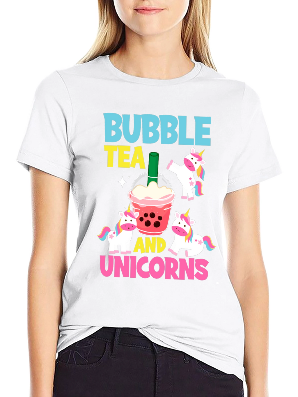 Bubble Tea & Unicorns Graphic Tee