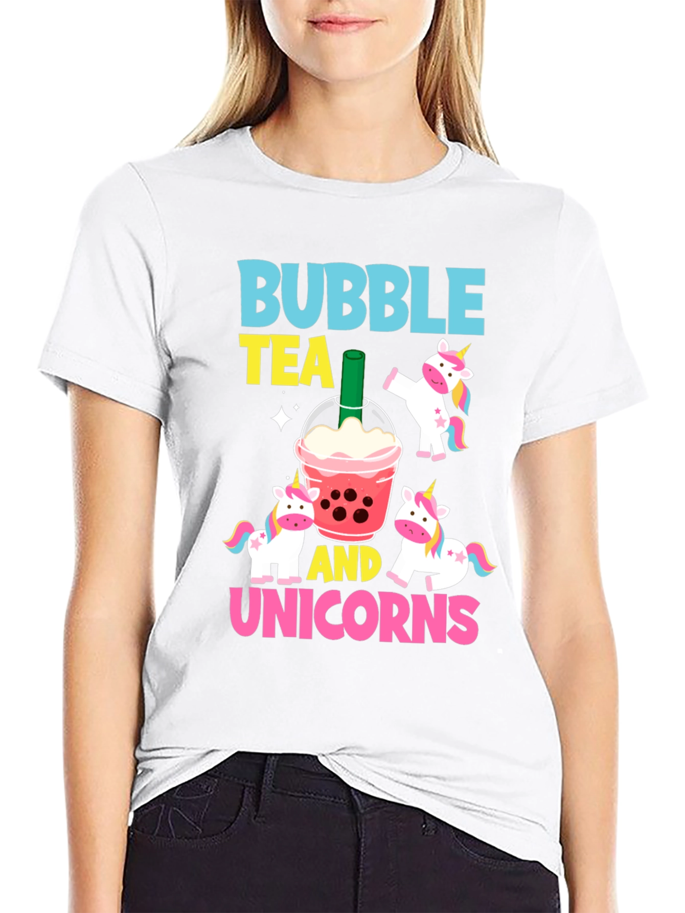 Bubble Tea & Unicorns Graphic Tee