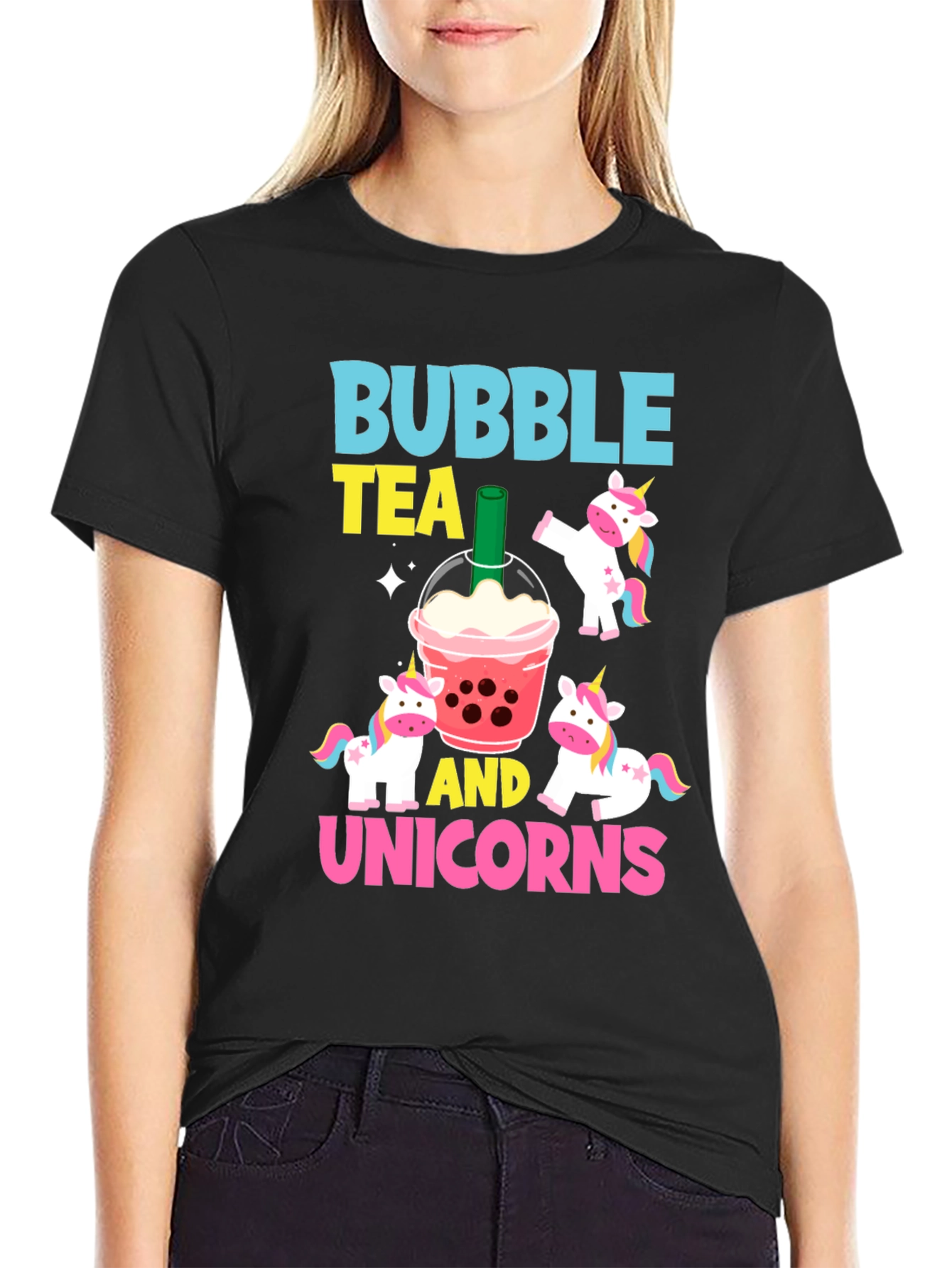 Bubble Tea & Unicorns Graphic Tee