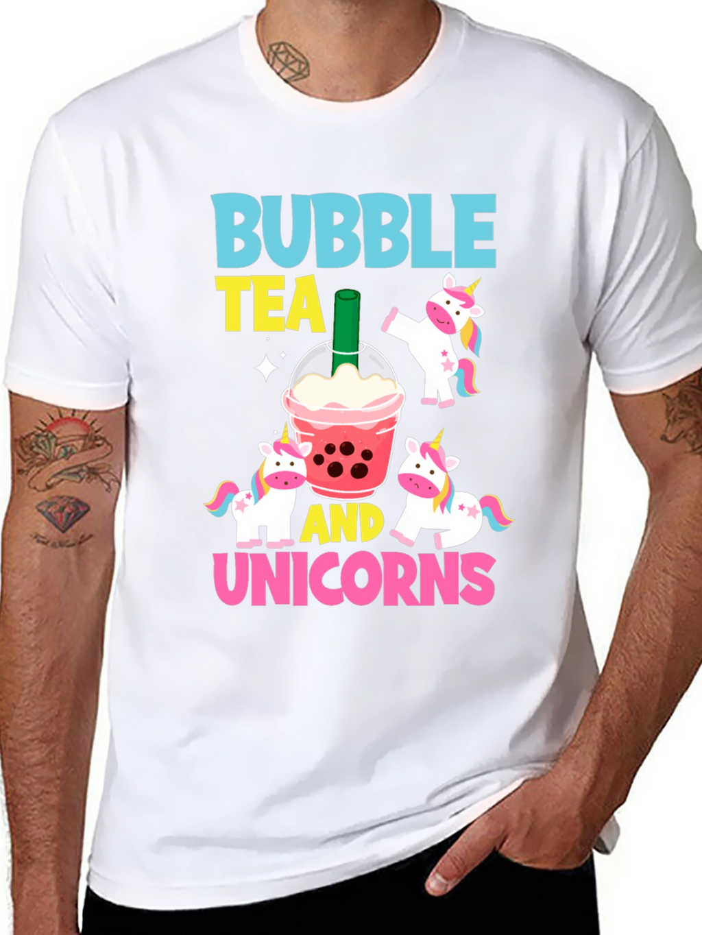 Bubble Tea & Unicorns Graphic Tee
