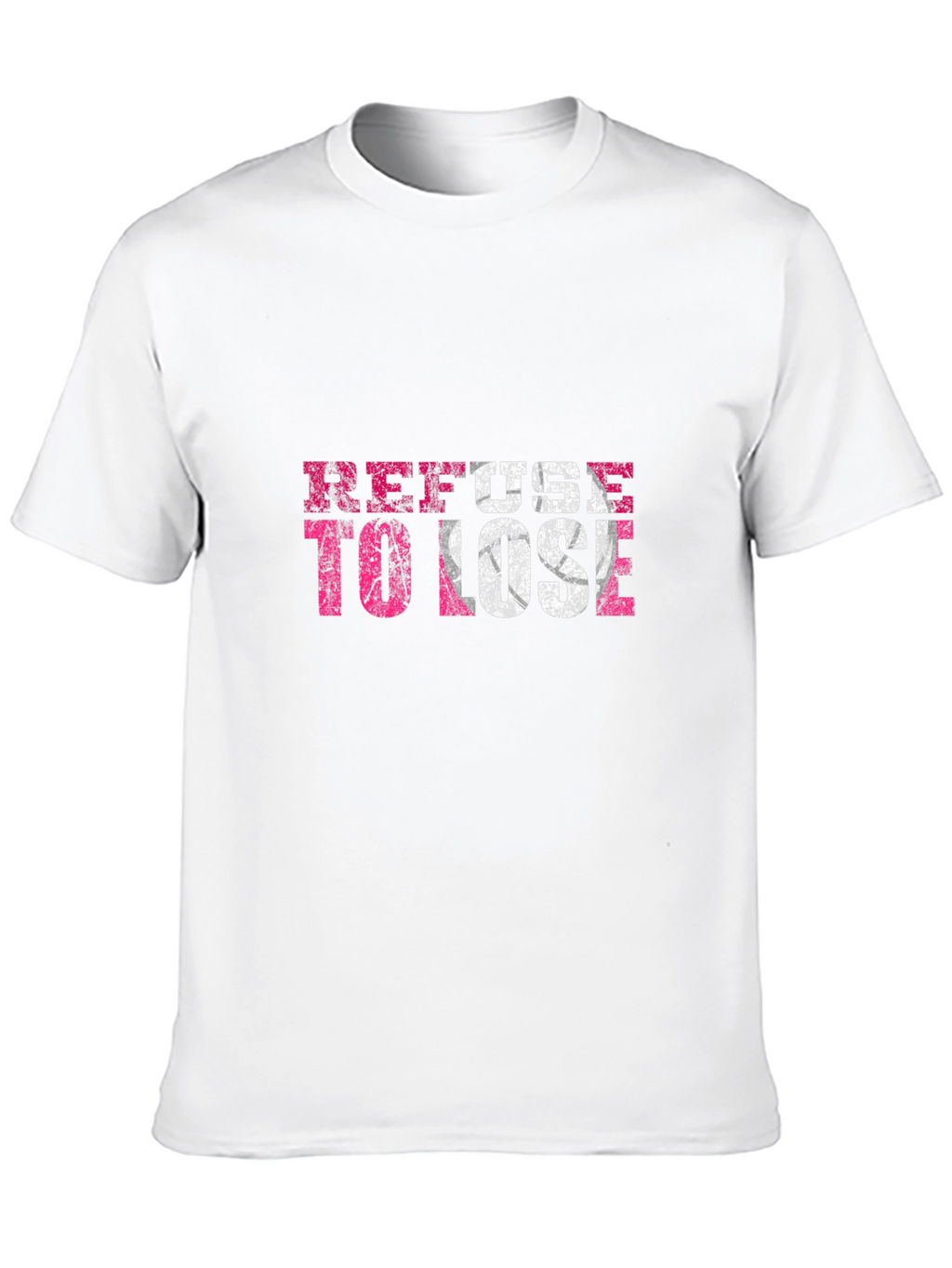 Refuse to Lose Graphic Print Crew Neck T-Shirt