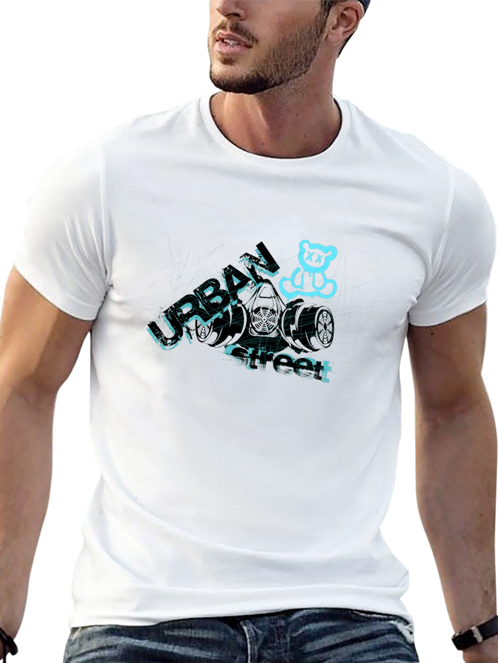 Urban Street Bear T-Shirt - Cool Graphic Tee