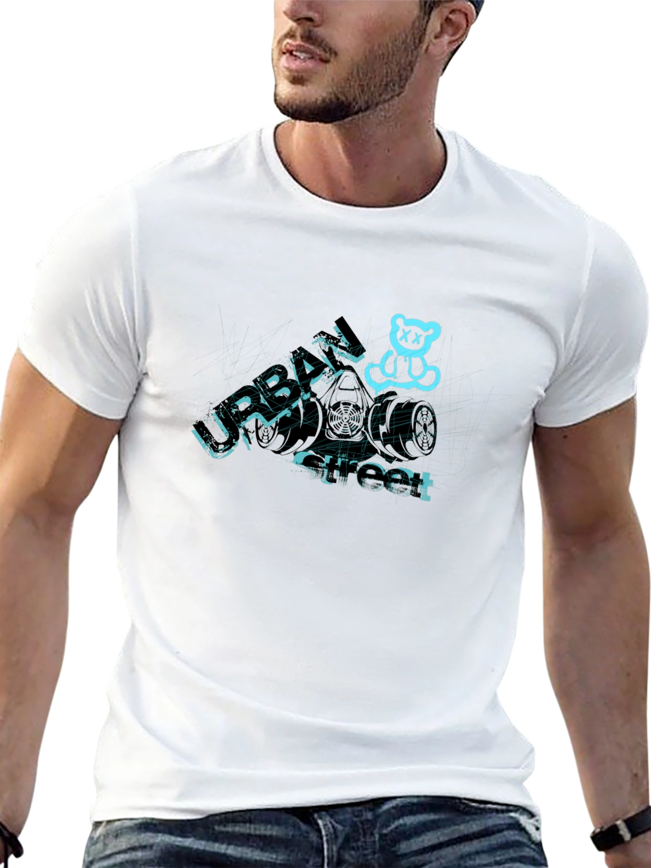 Urban Street Bear T-Shirt - Cool Graphic Tee