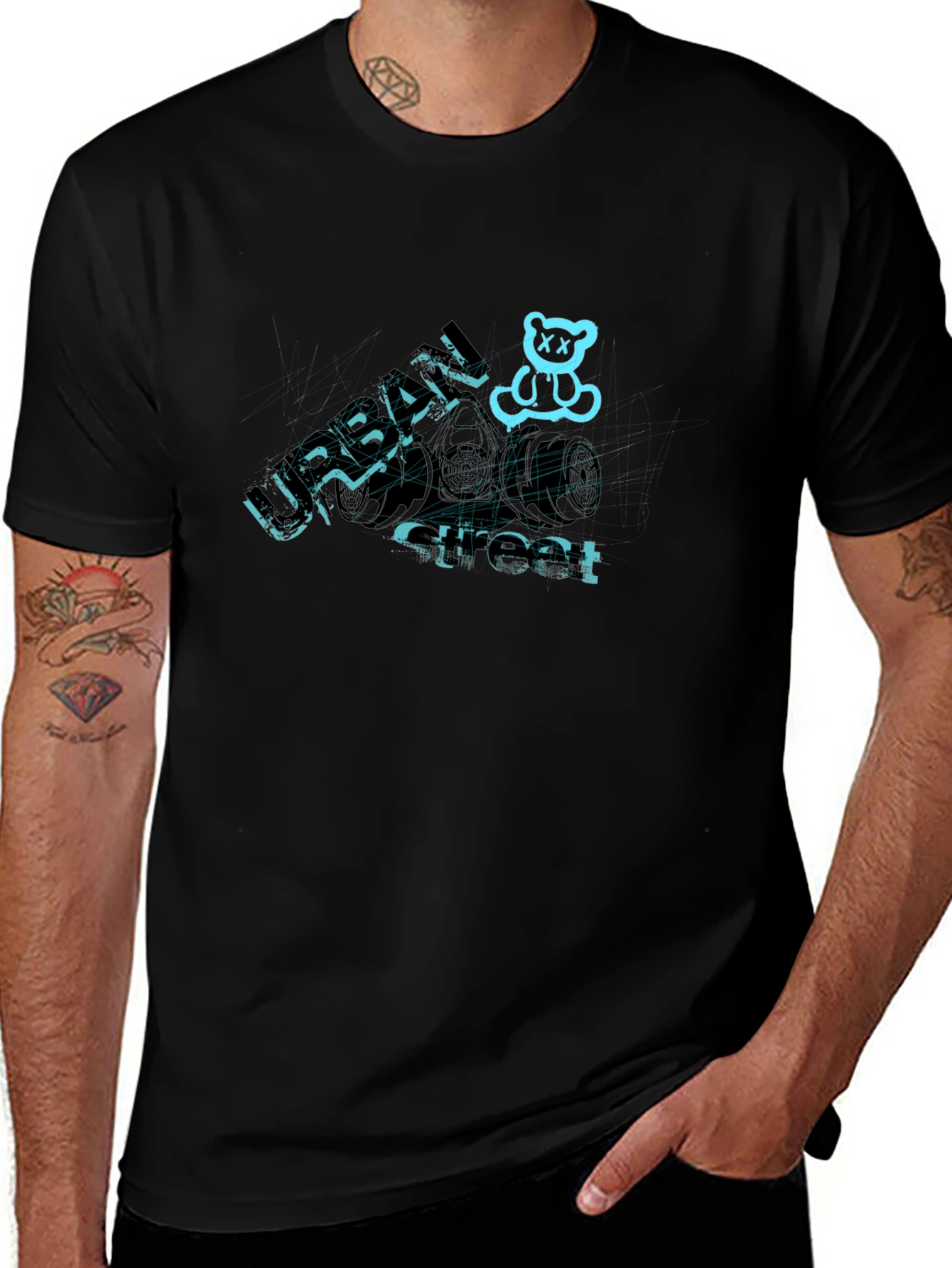 Urban Street Bear T-Shirt - Cool Graphic Tee