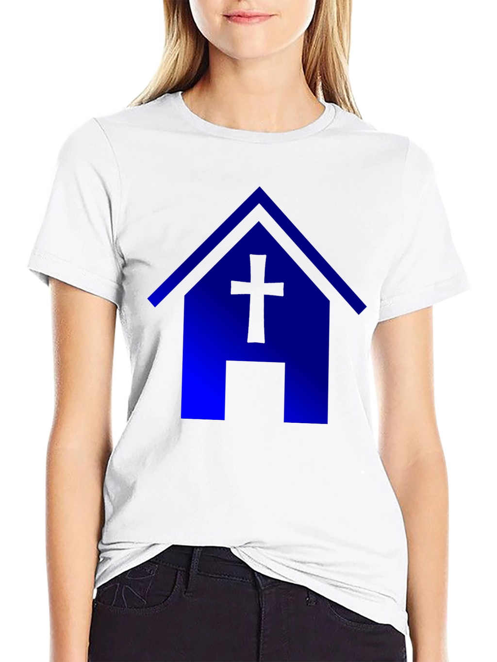 Blue Church T-Shirt: Faith & Style