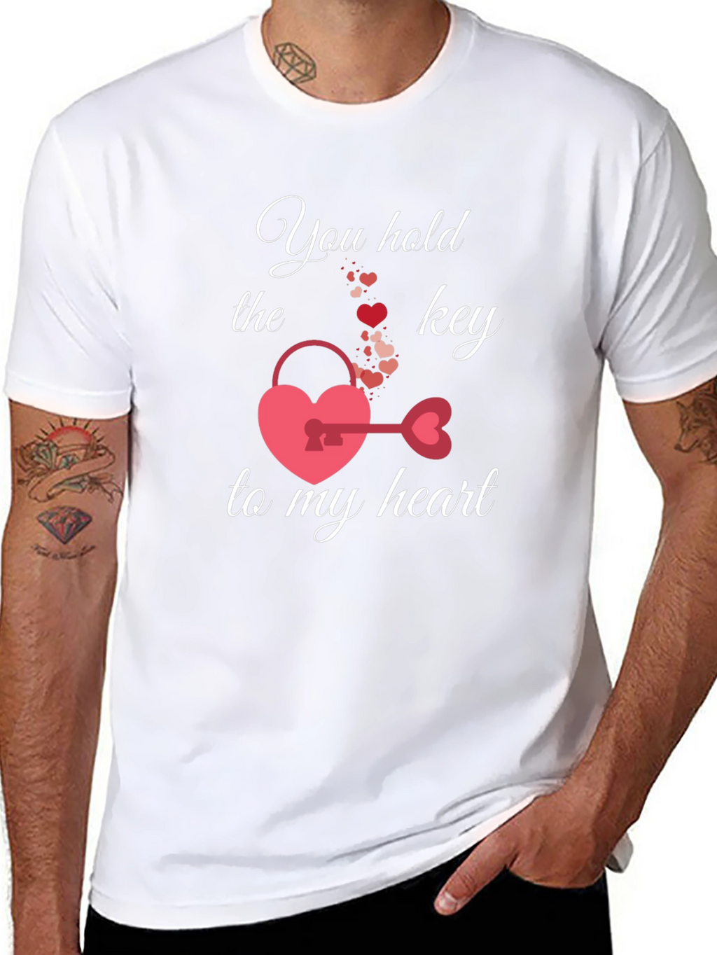 Heart Key Valentines Day T-Shirt