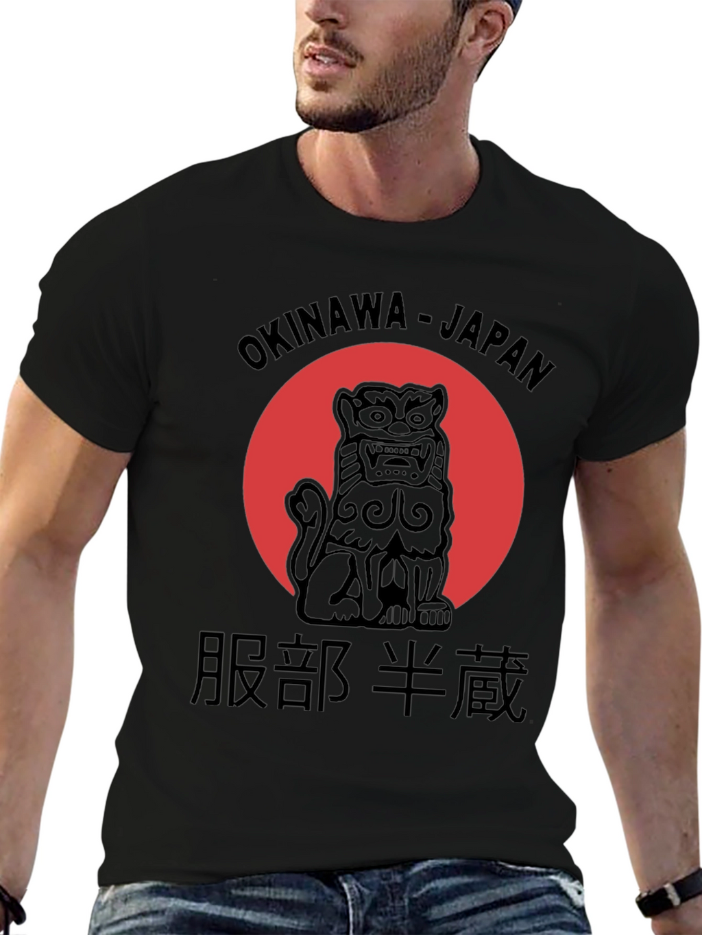 Okinawa Japan T-Shirt Shisa Lion Graphic Tee