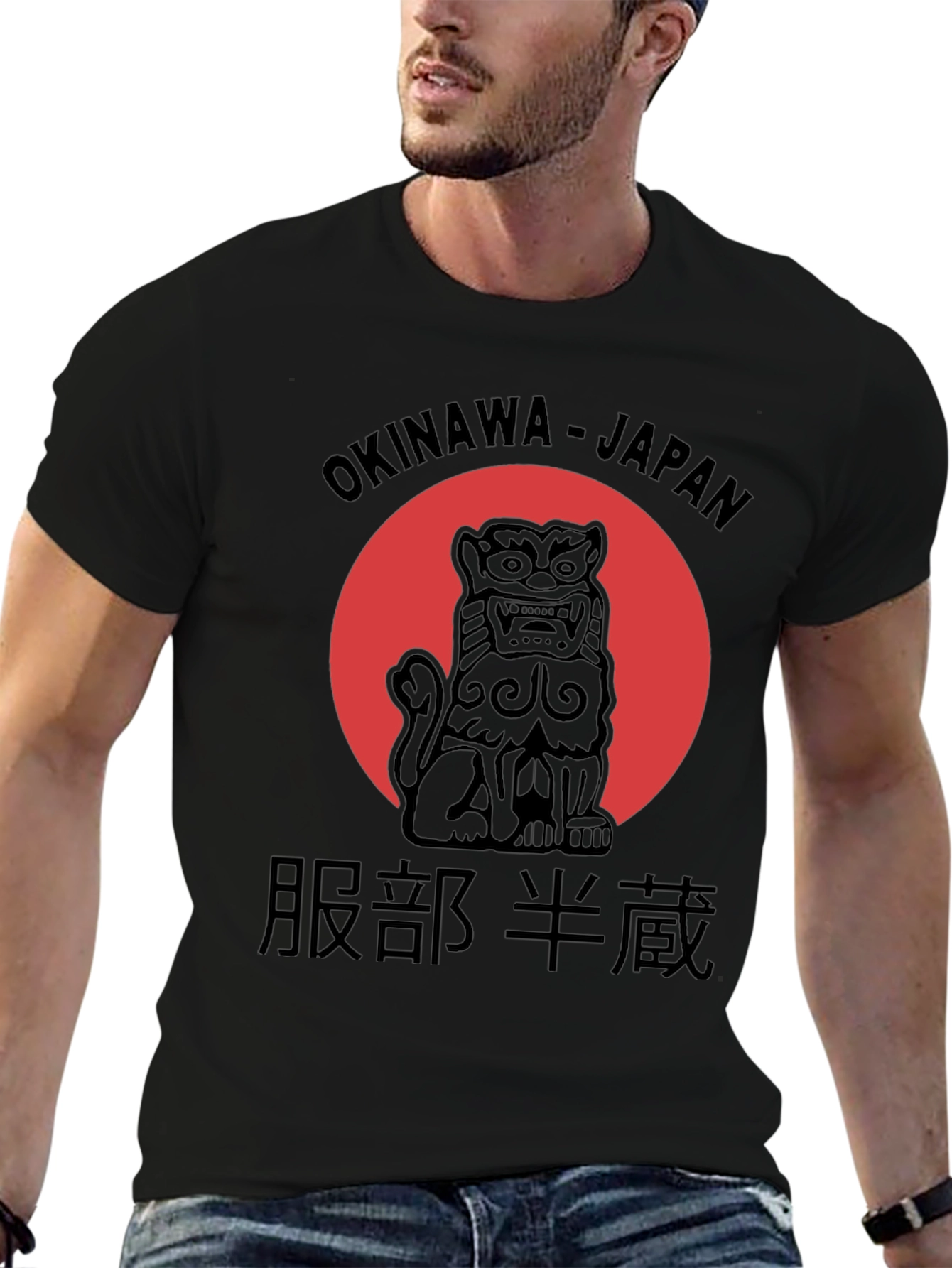 Okinawa Japan T-Shirt Shisa Lion Graphic Tee