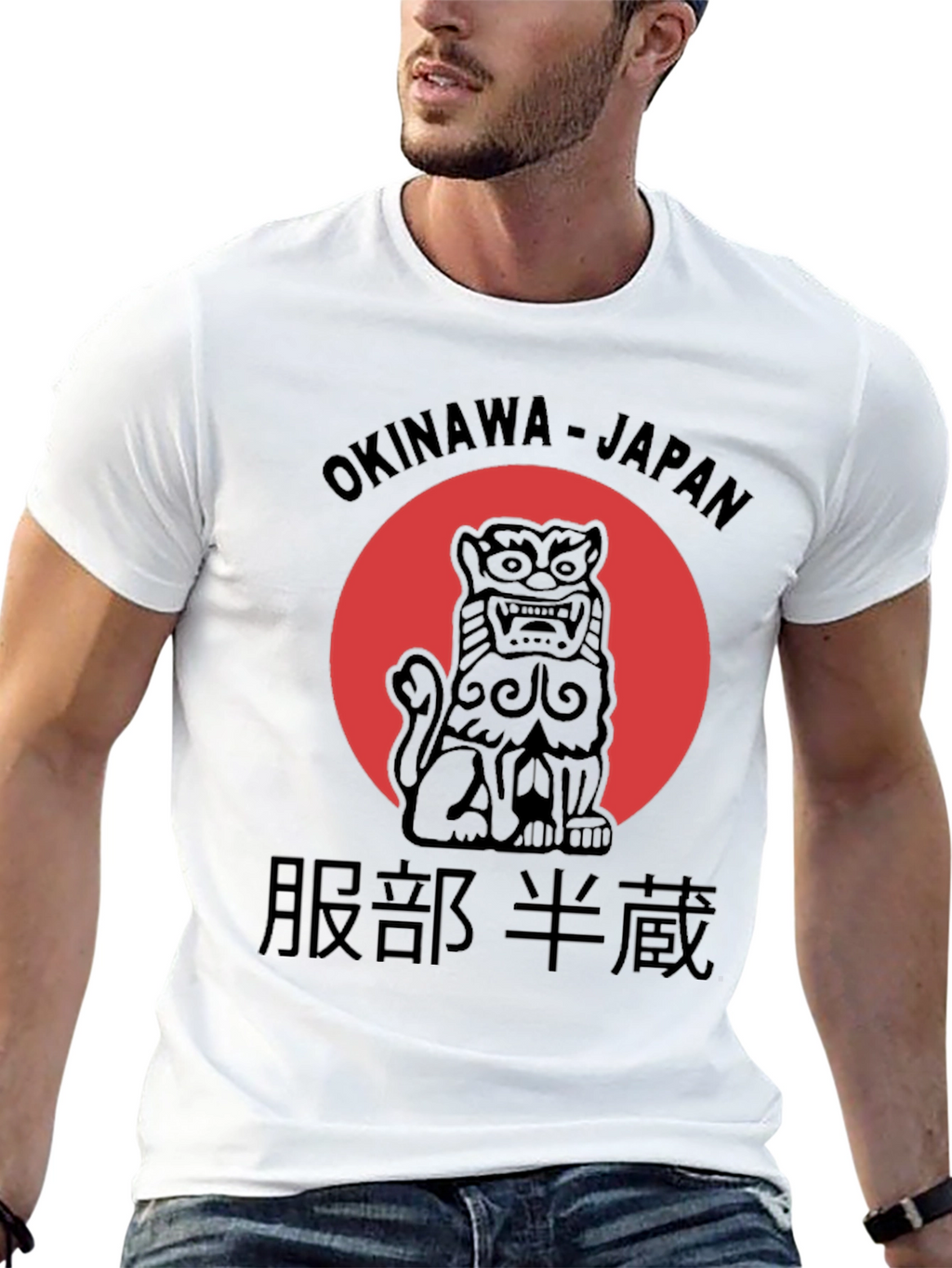 Okinawa Japan T-Shirt Shisa Lion Graphic Tee