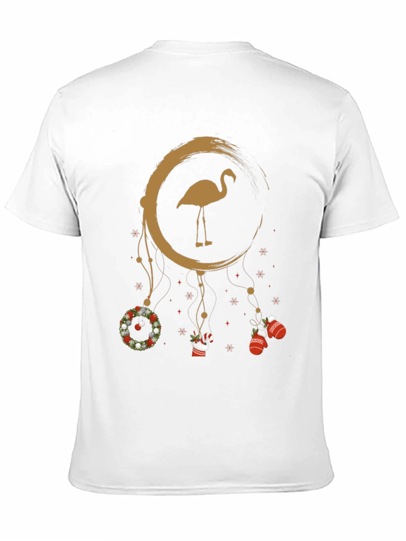 Festive Flamingo Christmas Tee