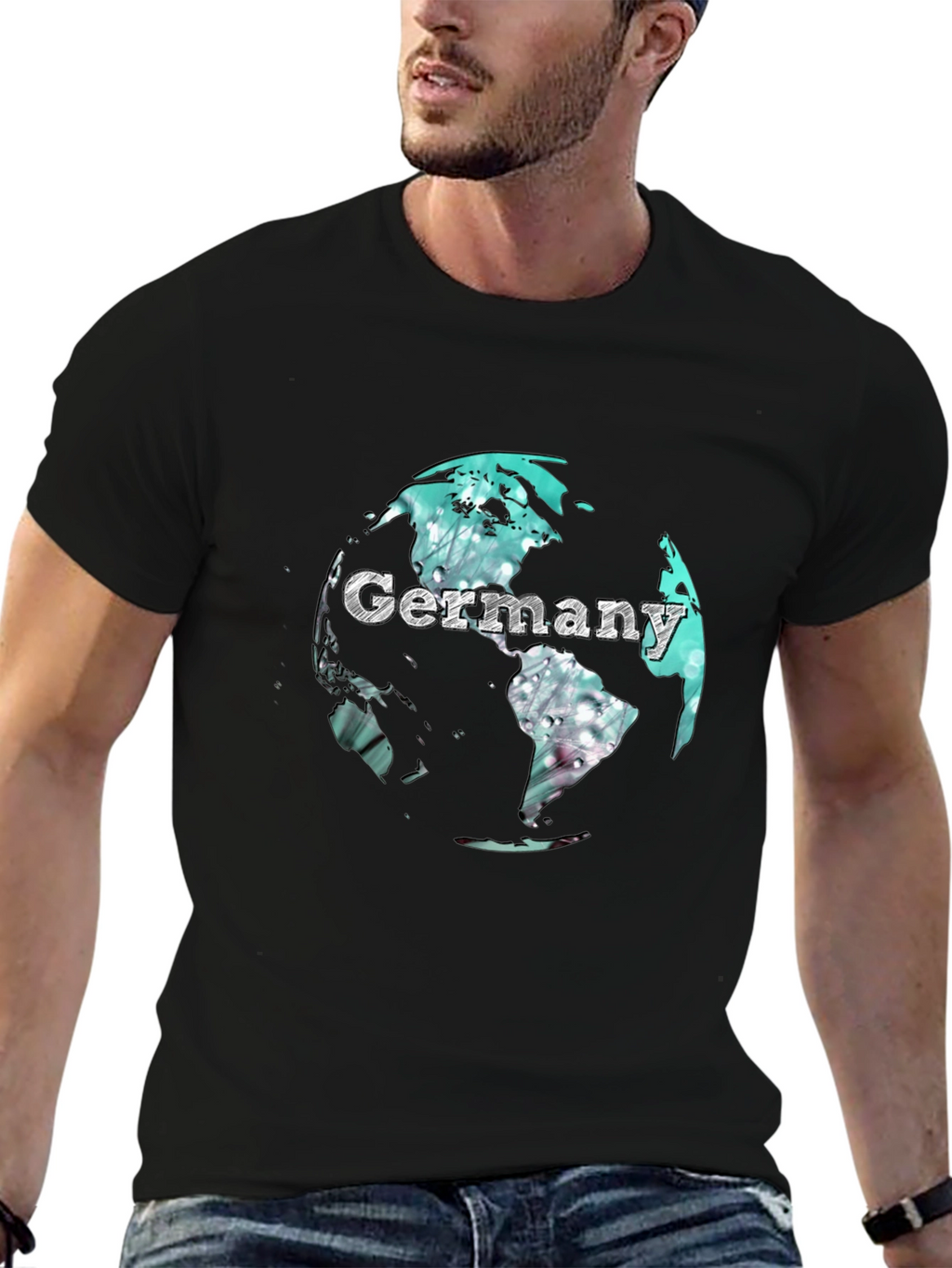 Germany Globe Graphic Print T-Shirt