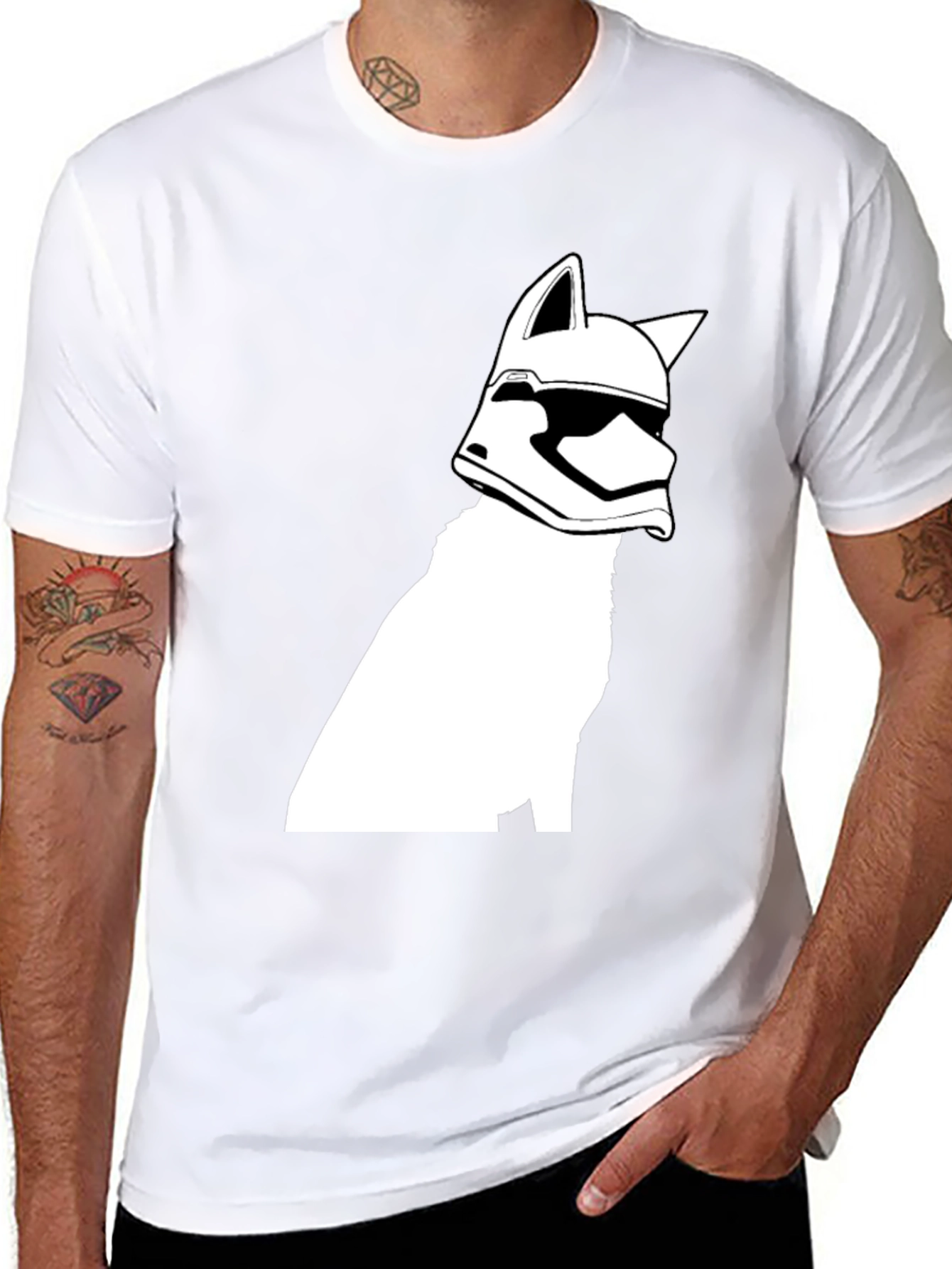 Stormtrooper Husky T-Shirt - Black Cotton Tee