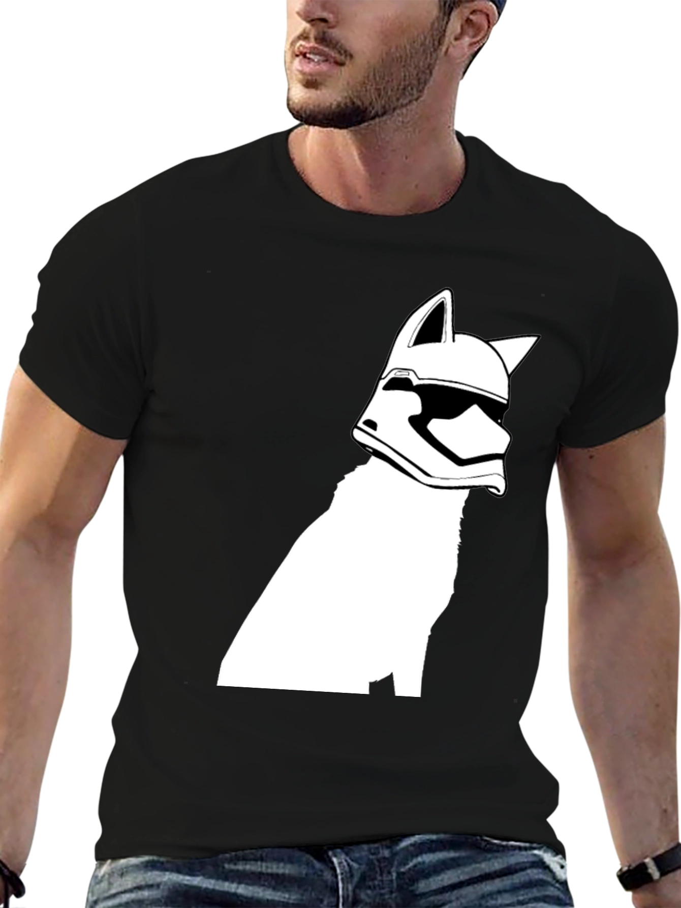 Stormtrooper Husky T-Shirt - Black Cotton Tee
