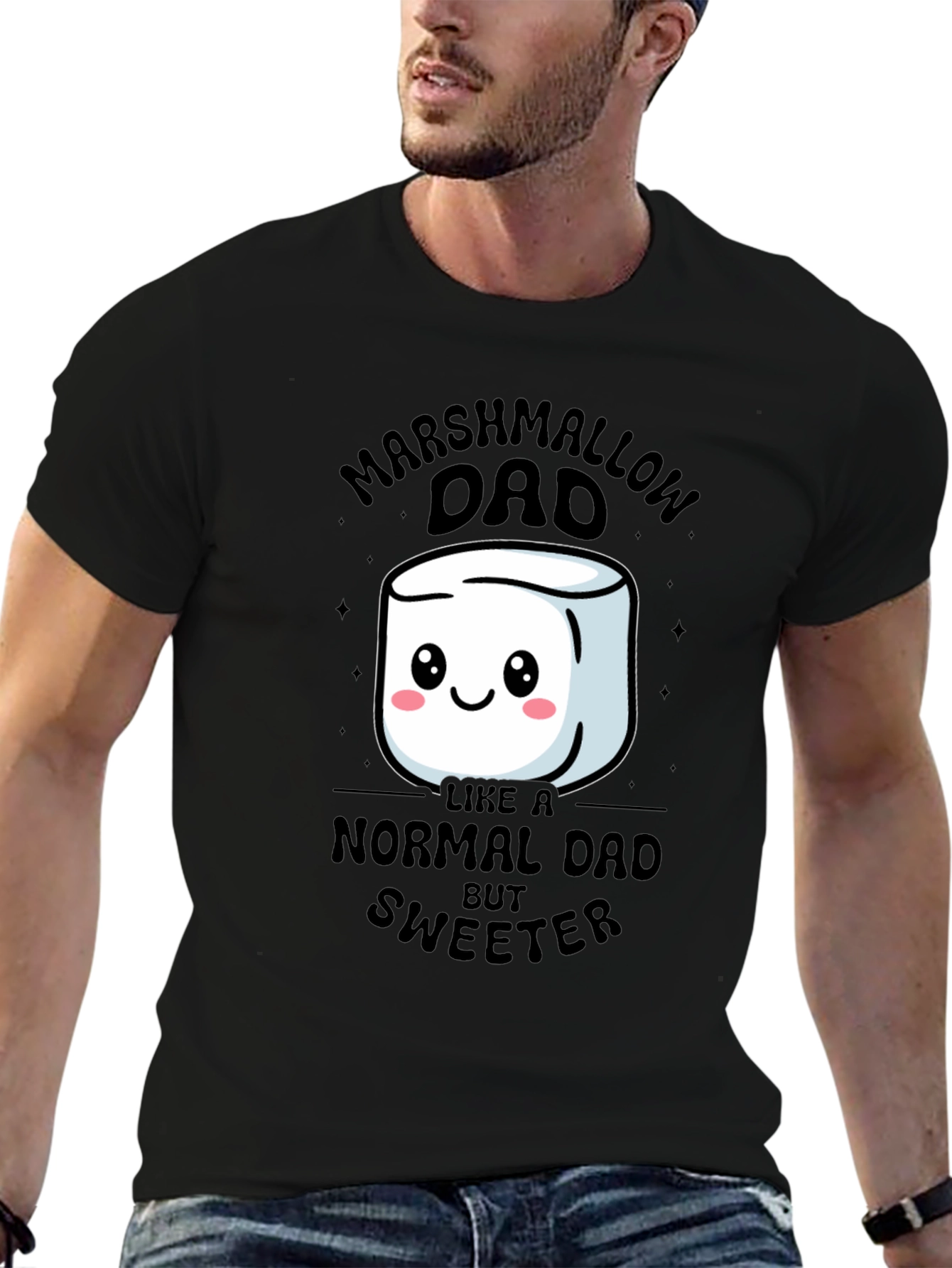Marshmallow Dad T-Shirt - Sweetest Dad Ever