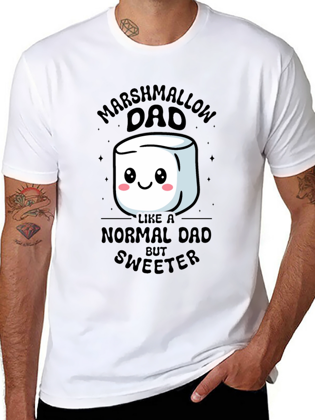 Marshmallow Dad T-Shirt - Sweetest Dad Ever