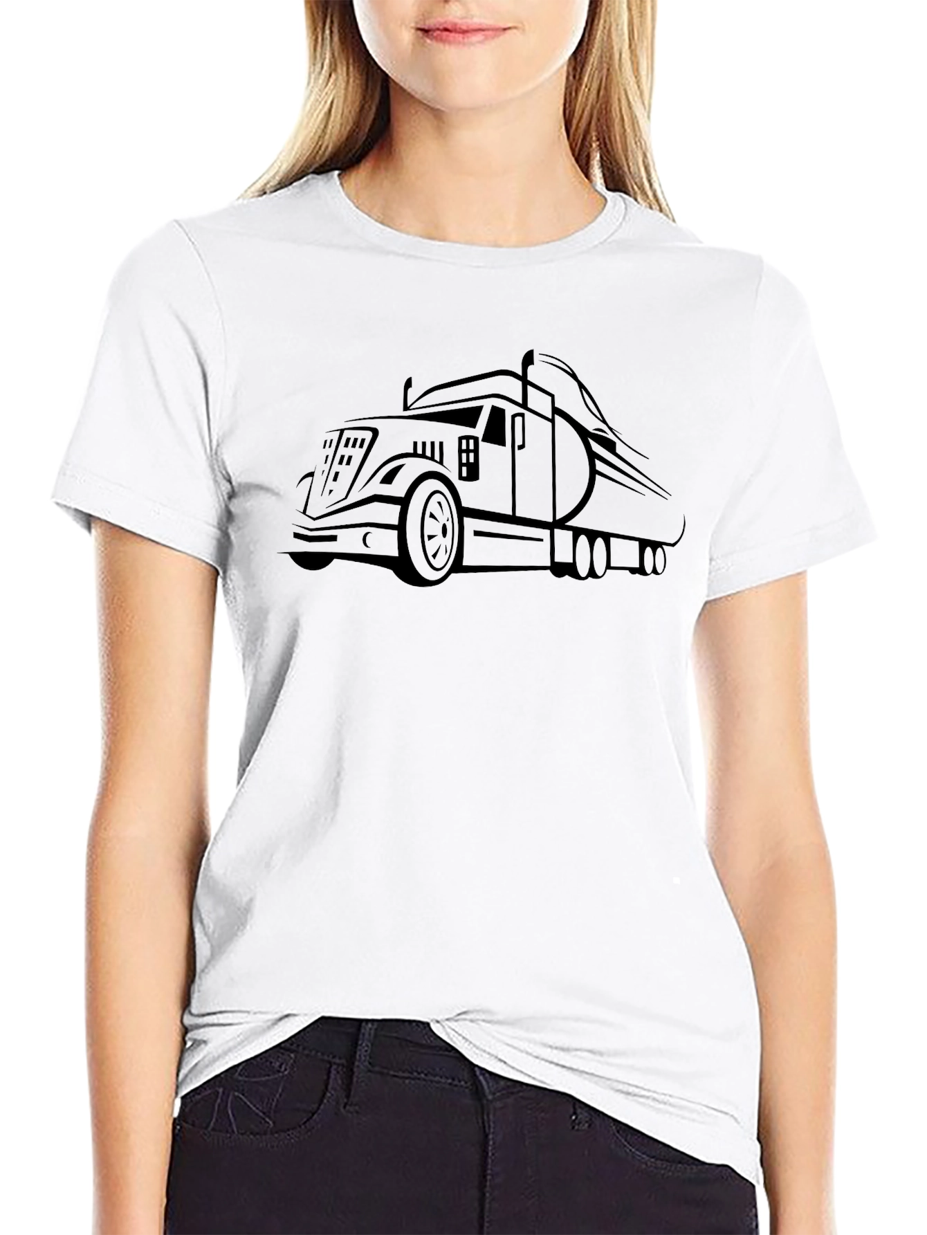 Black Truck Graphic Tee - Mens Casual Shirt
