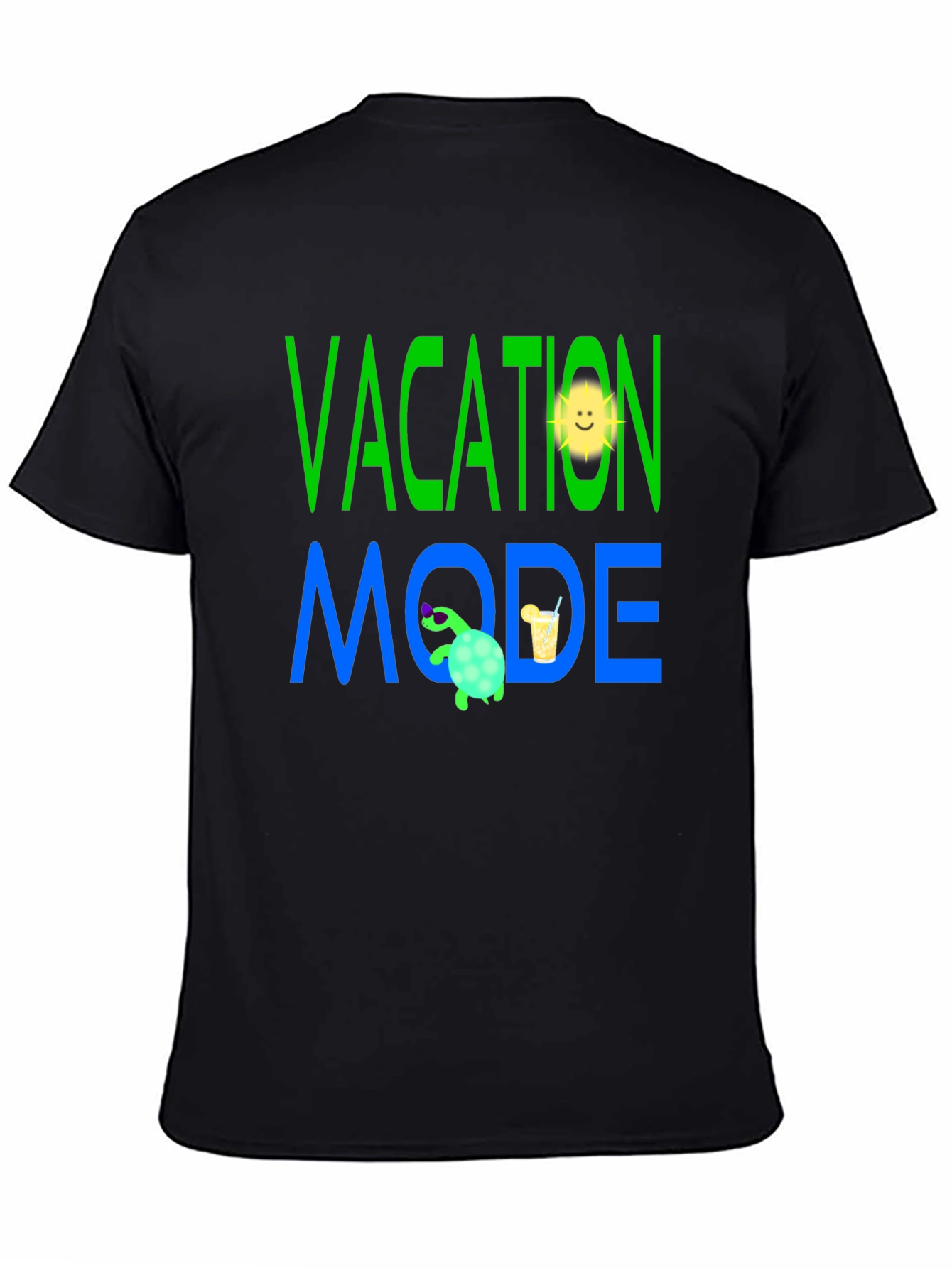 Vacation Mode T-Shirt - Turtle and Sun Design