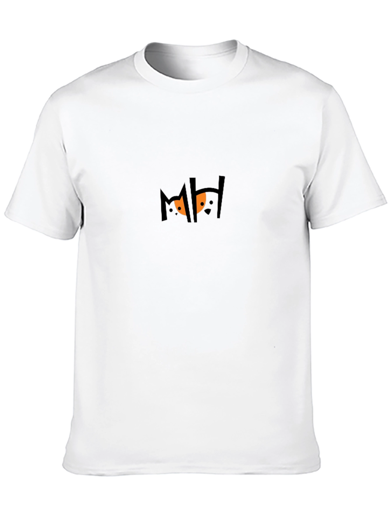 Mens Black Graphic Tee - Spooky Eyes Design