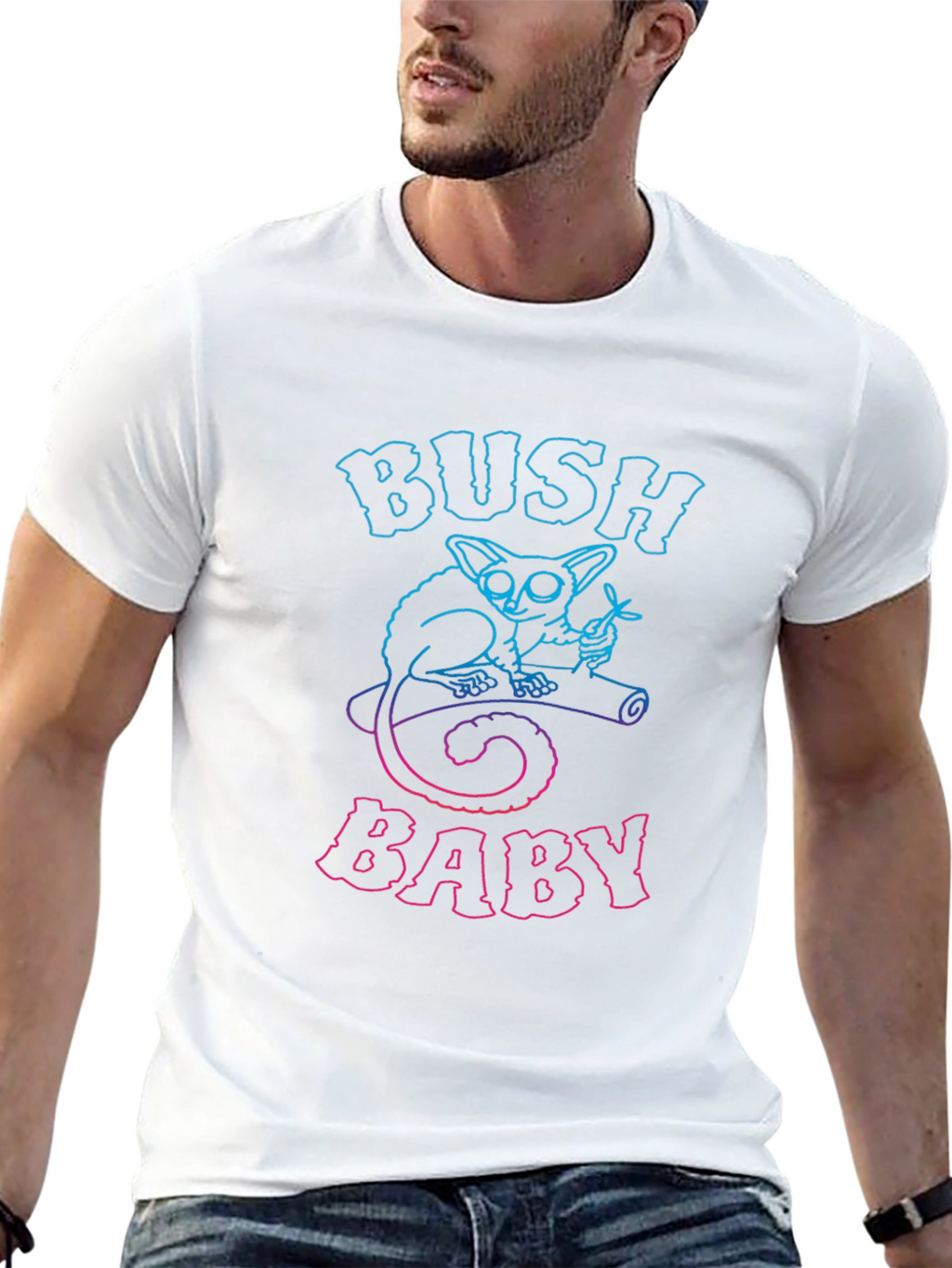 Bush Baby Graphic Tee - Novelty Animal T-Shirt