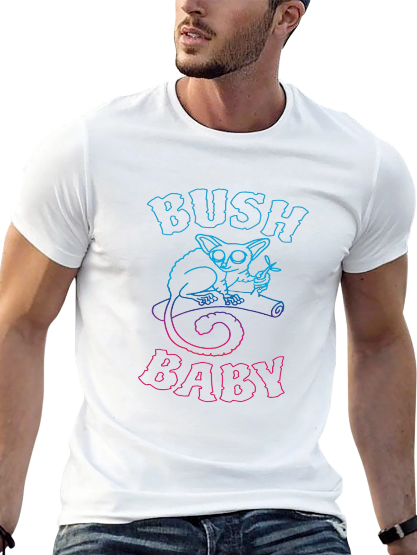 Bush Baby Graphic Tee - Novelty Animal T-Shirt