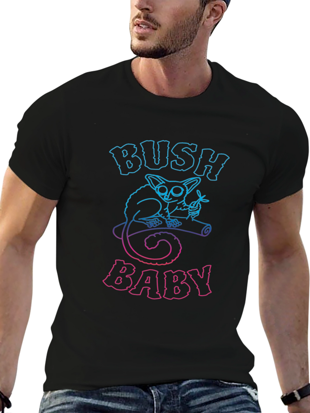 Bush Baby Graphic Tee - Novelty Animal T-Shirt