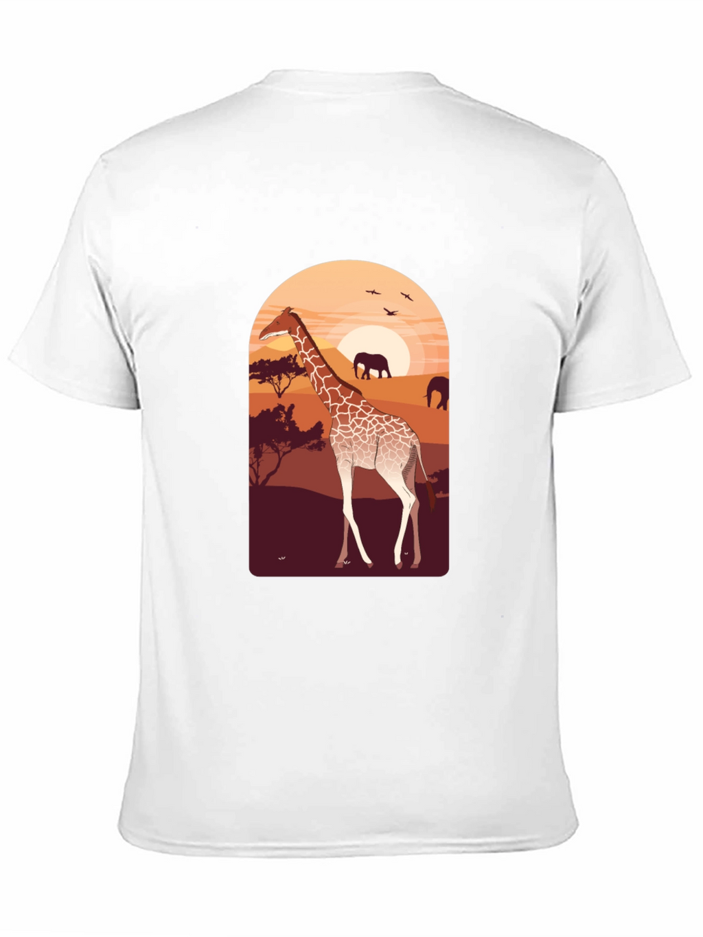 Safari Giraffe Graphic Tee - Unisex Black T-Shirt