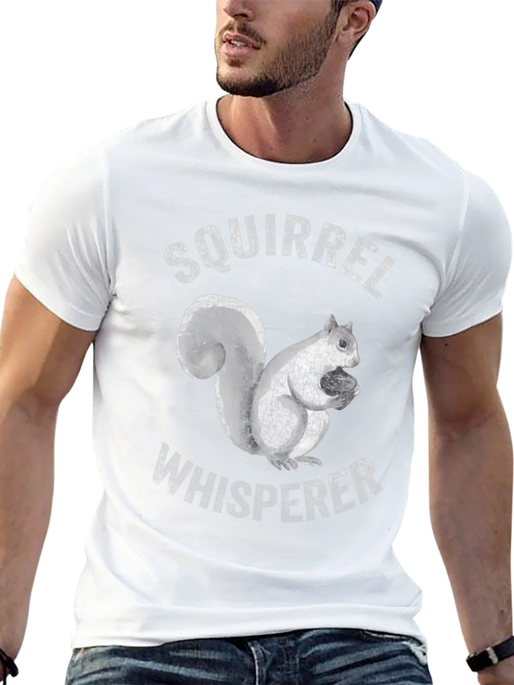 Squirrel Whisperer Graphic T-Shirt - Black