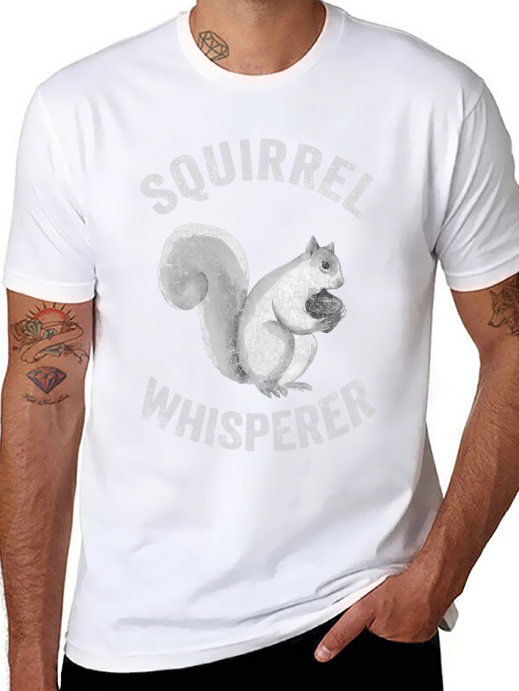 Squirrel Whisperer Graphic T-Shirt - Black