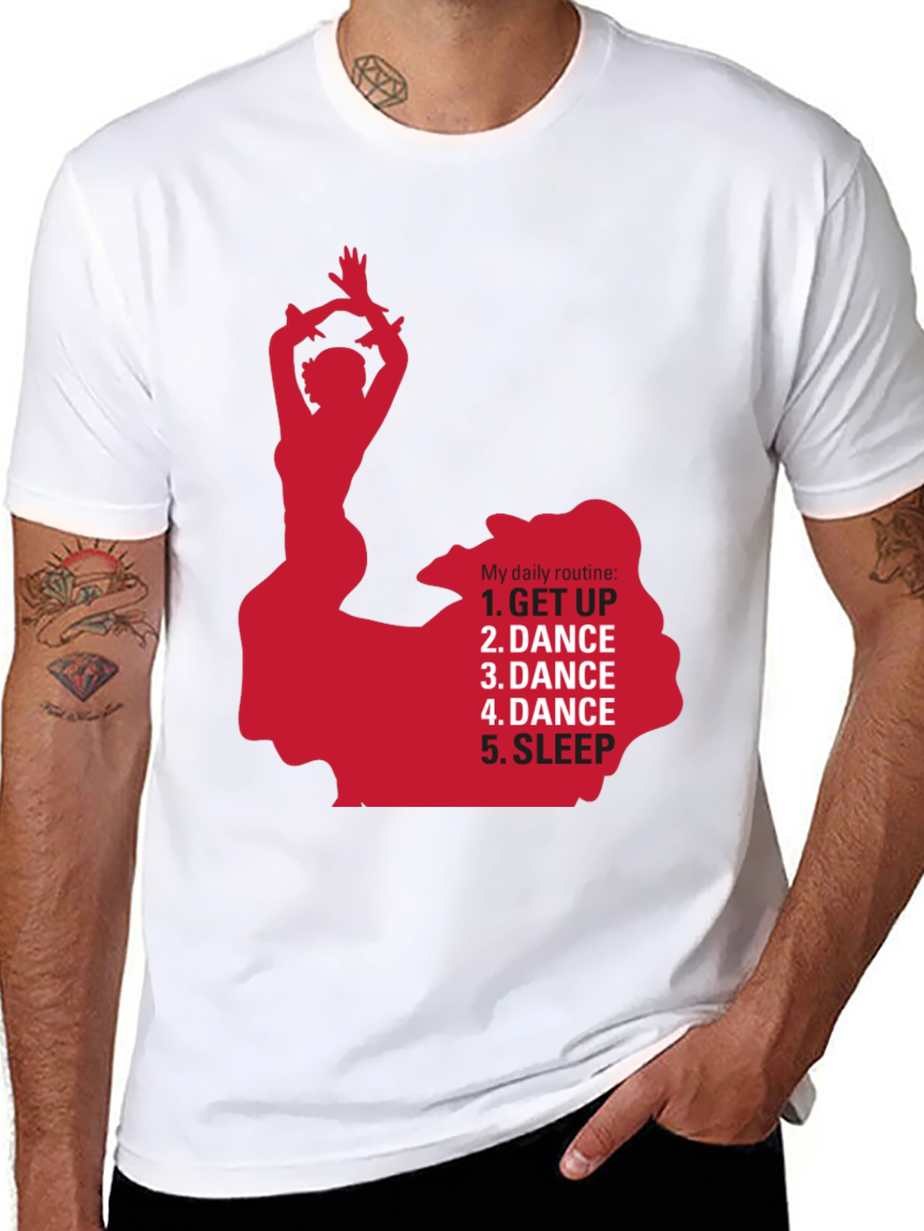 Dance Routine Graphic Tee - Dancers Daily Life Shirt