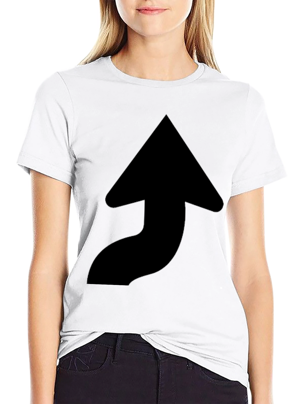 Upward Arrow Black T-Shirt