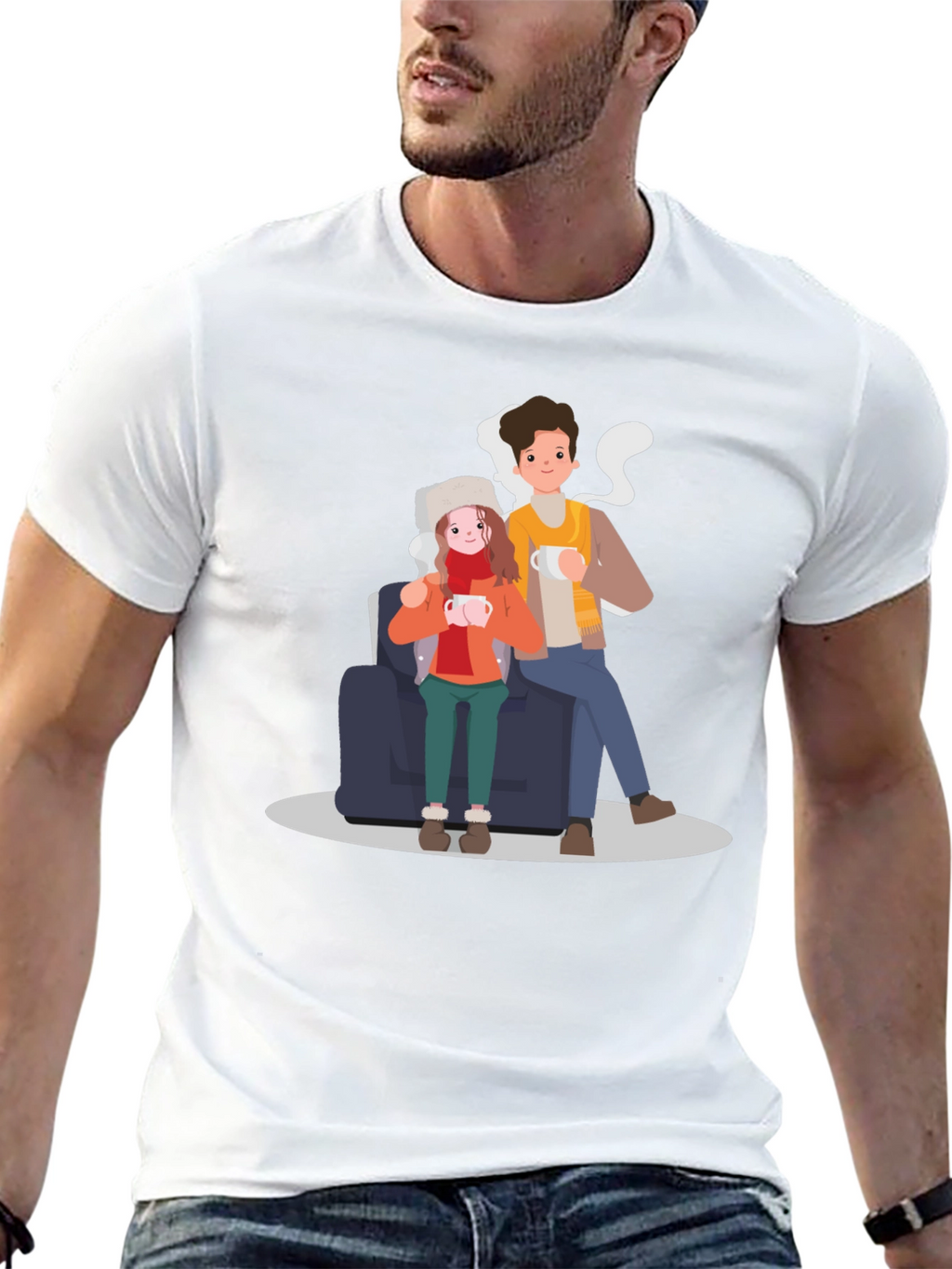 Cozy Couple T-Shirt - Warm Winter Vibes