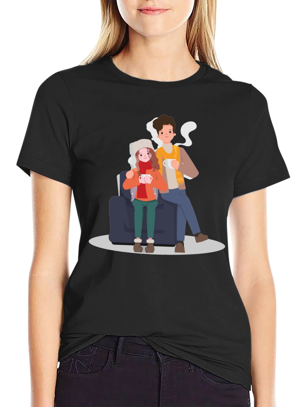 Cozy Couple T-Shirt - Warm Winter Vibes