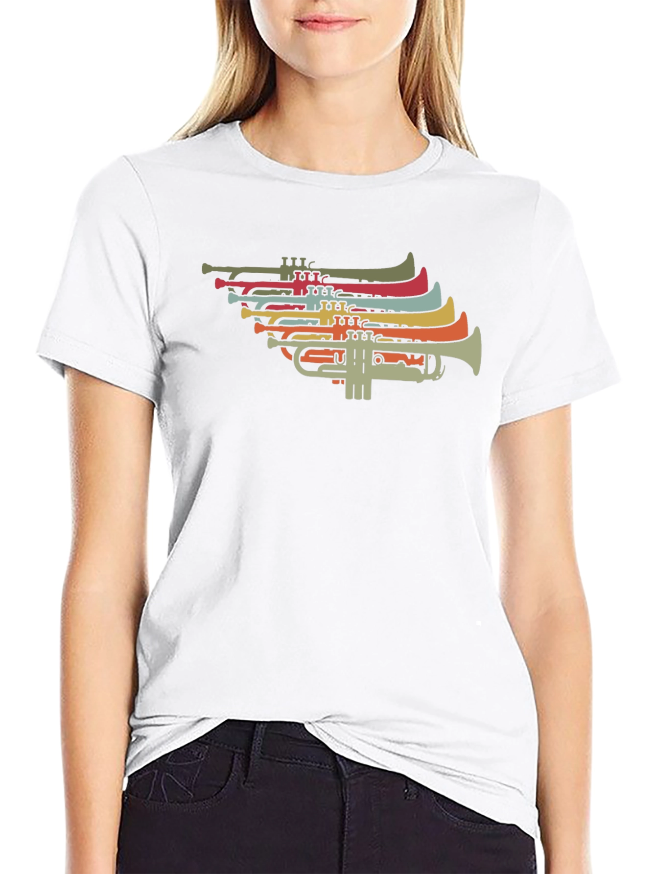 Retro Trumpet Graphic T-Shirt - Music Lover Tee