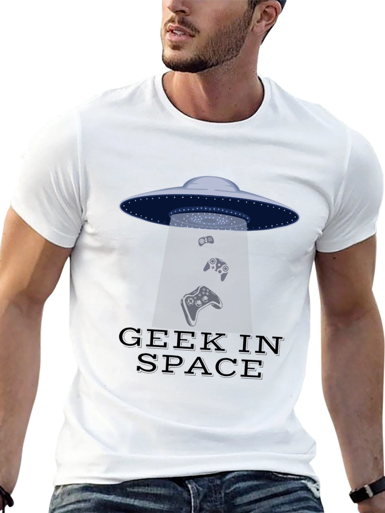 Geek in Space UFO Abduction T-Shirt